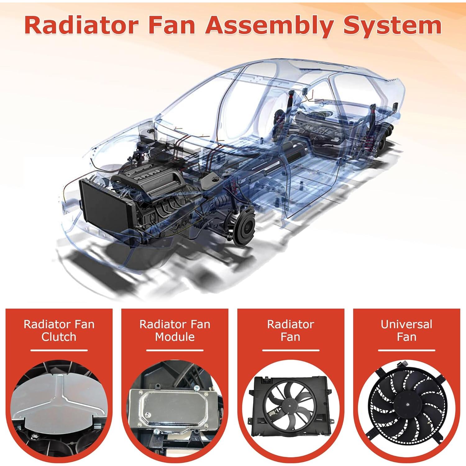 Ventilador de Enfriamiento Radiador PartsFlow 12V para Toyota