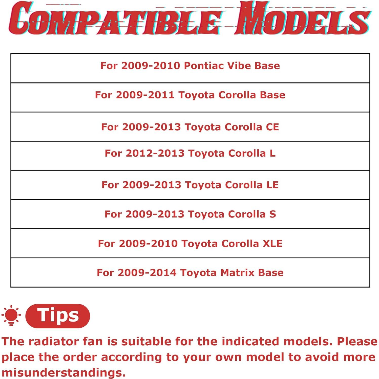 Ventilador de Enfriamiento Radiador PartsFlow 12V para Toyota