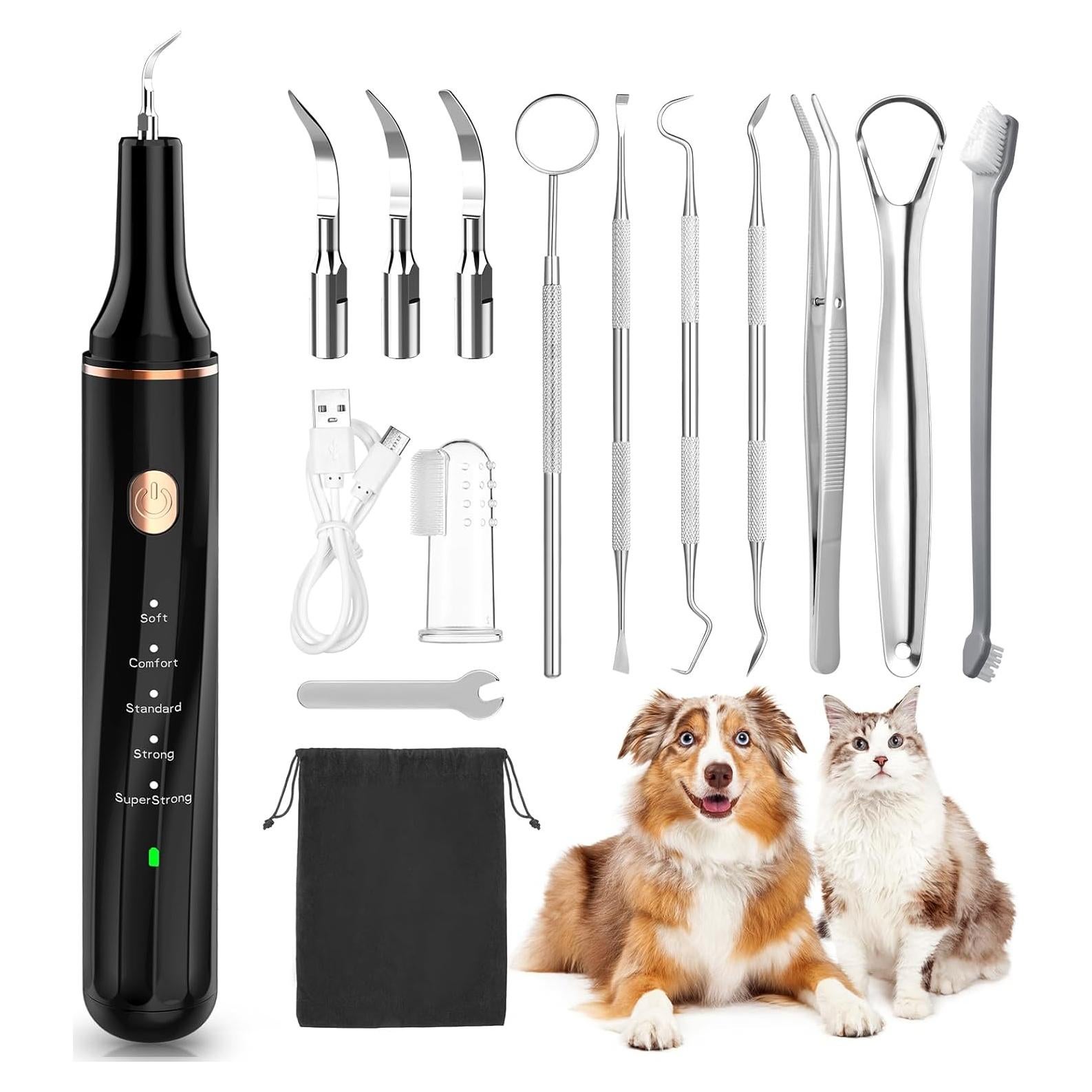 Kit de Limpieza Dental Ultrasónica para Perros Petbank 12 en 1