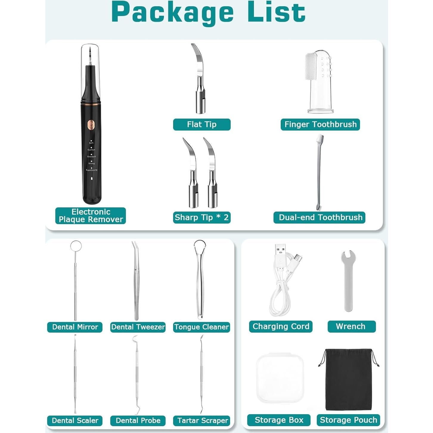 Kit de Limpieza Dental Ultrasónica para Perros Petbank 12 en 1