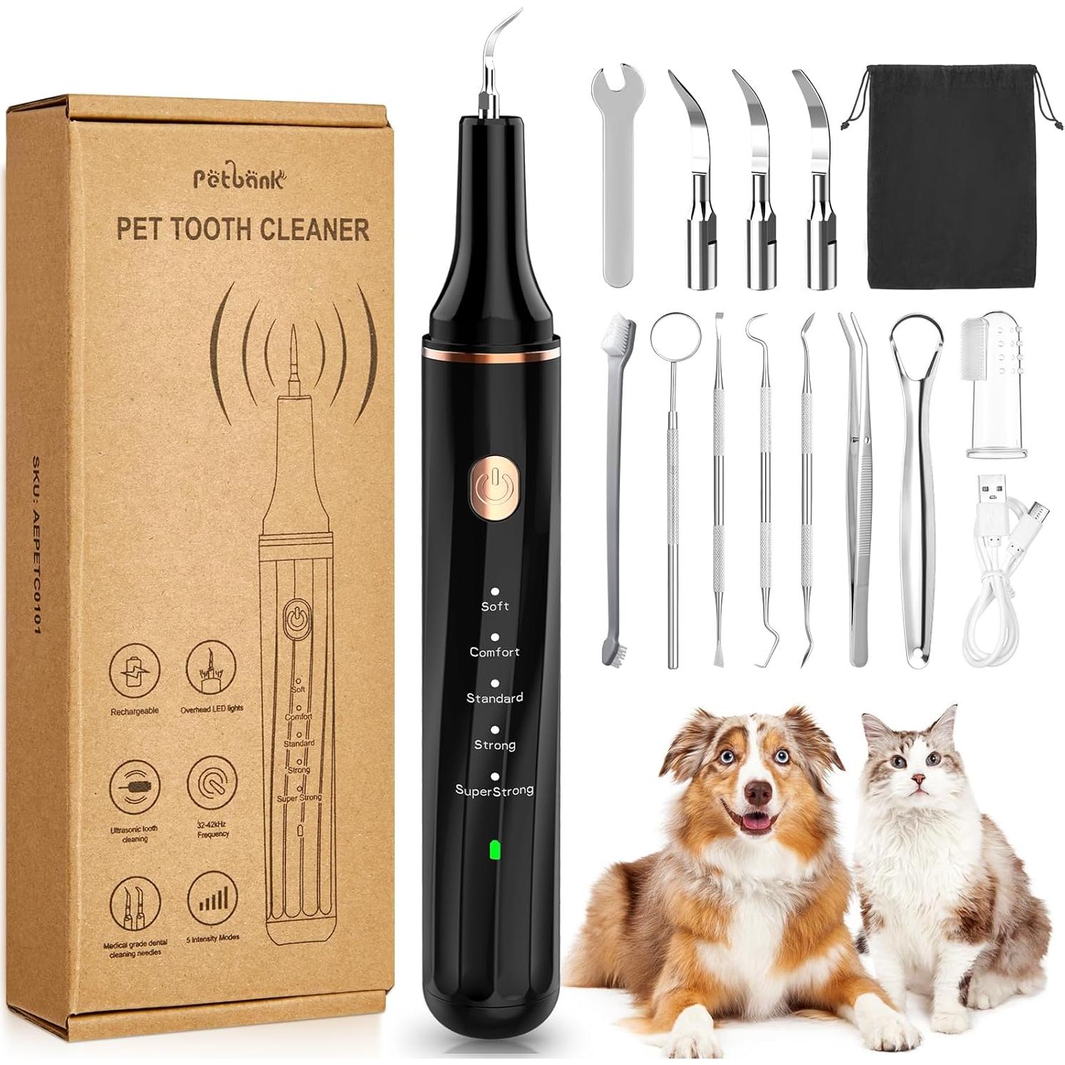 Kit de Limpieza Dental Ultrasónica para Perros Petbank 12 en 1