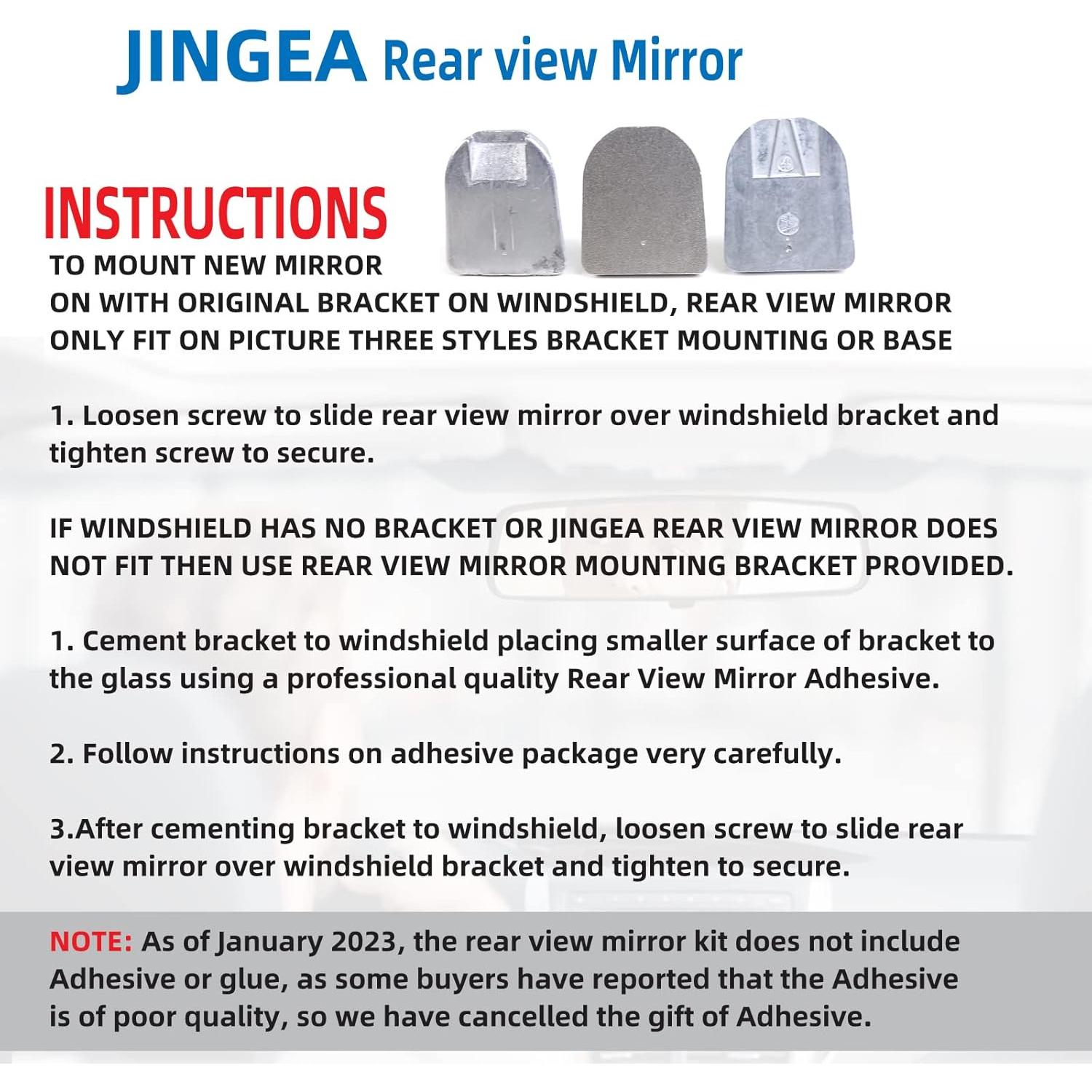 Espejo Retrovisor Interior JINGEA 10.5" Anti-reflejo para Toyota, Jeep, Nissan