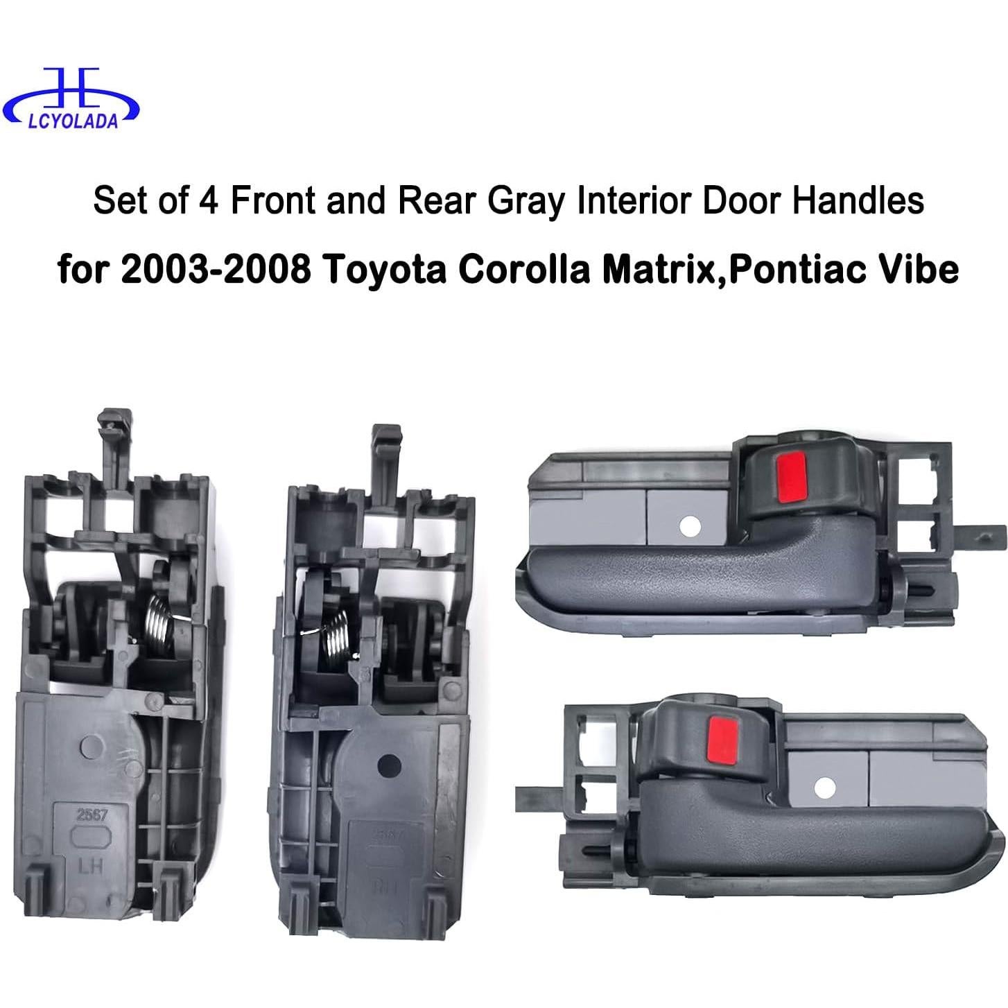 Juego de 4 Manijas de Puerta Interior Lcyolada para Toyota