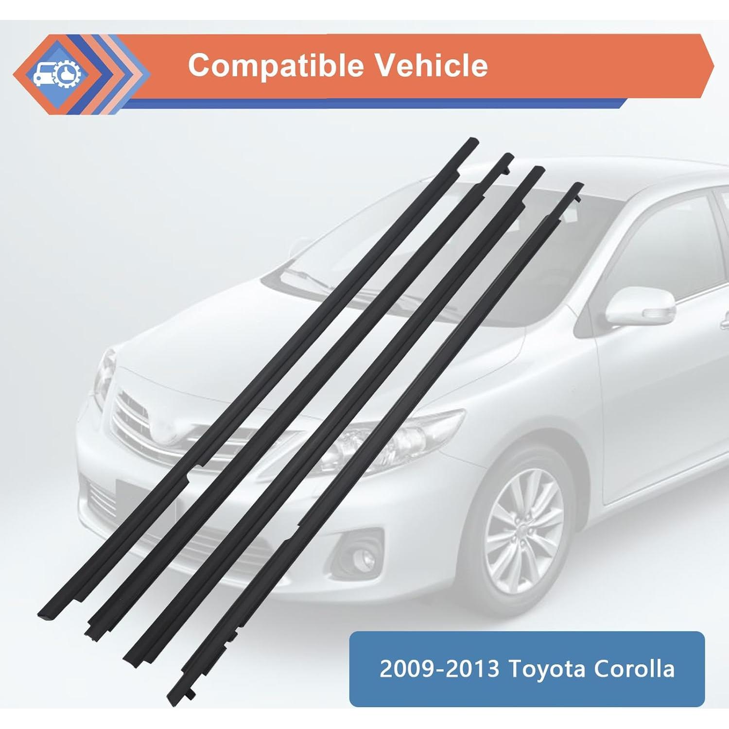 Sellado de Weatherstrip ZONFANT para Corolla 2009-2013 - 4 Pcs