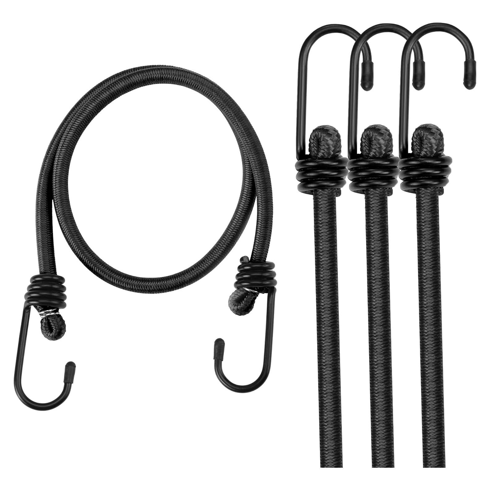 Cuerdas Elásticas WORKPRO 60 cm con Ganchos - Paquete de 4