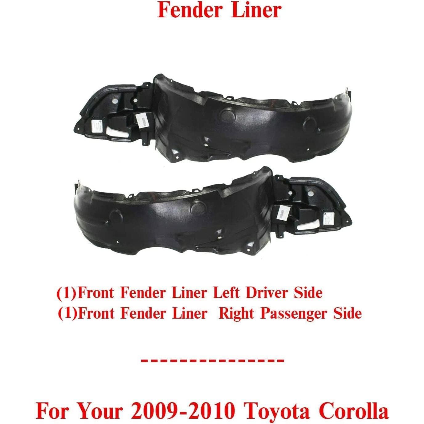 Guardabarros Izquierdo y Derecho Toyota Corolla 2009-2010