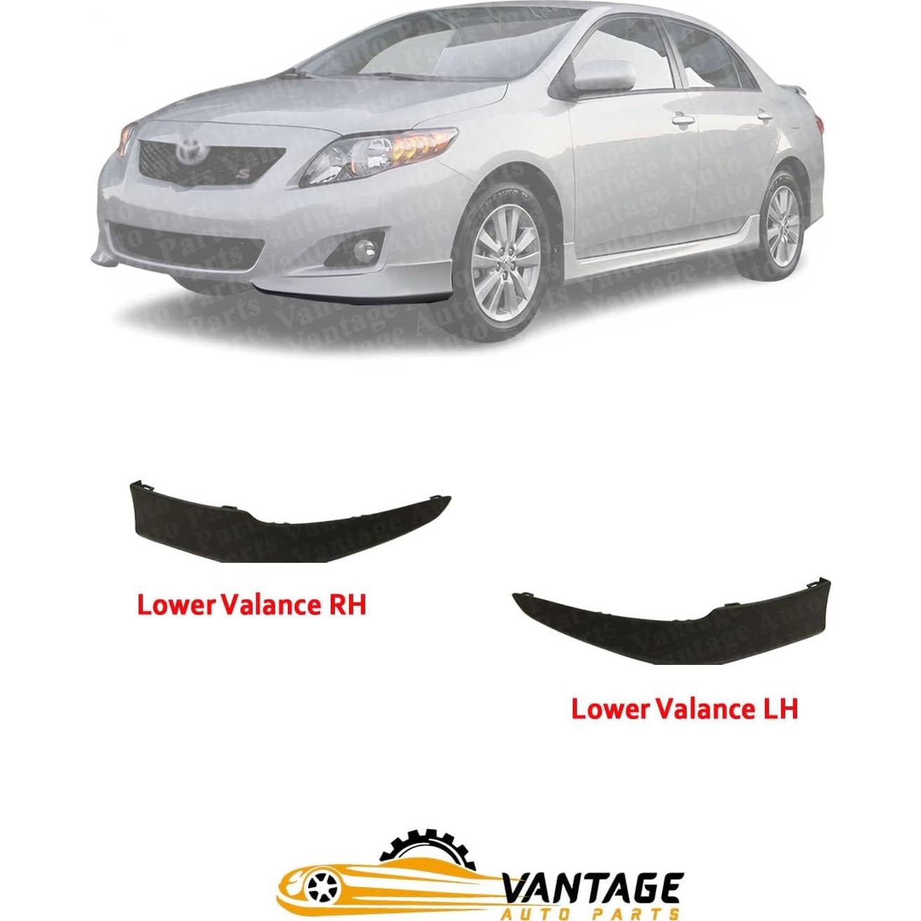 Parachoques Inferior Frontal Toyota Corolla 2009-2010 - Vantage