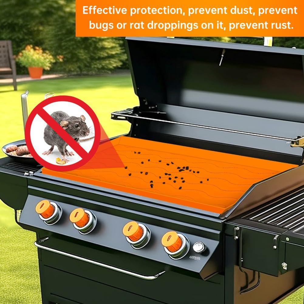 Cubierta de Plancha BBQ 36" Bibabala + Brocha Silicona Naranja