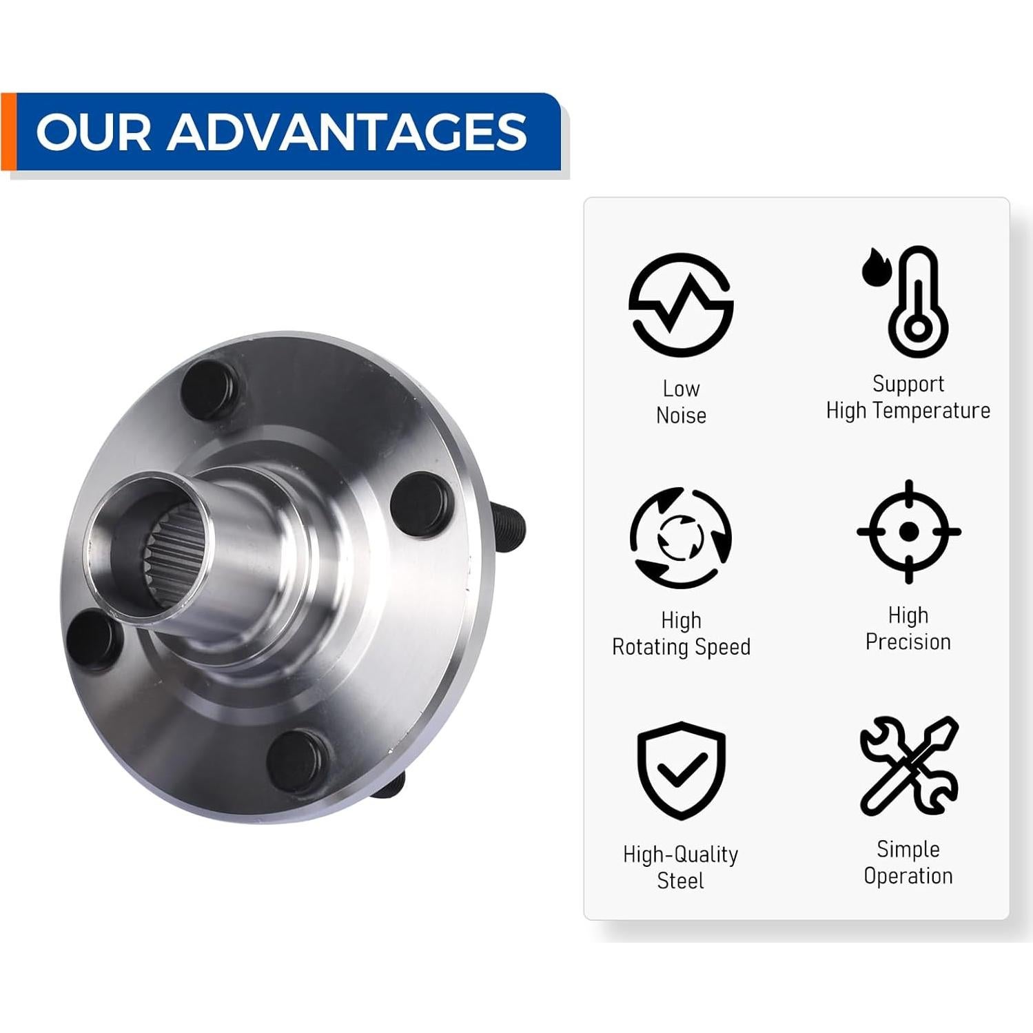 Juego de 2 Rodamientos de Cubo de Rueda Delantero PAROD 518507