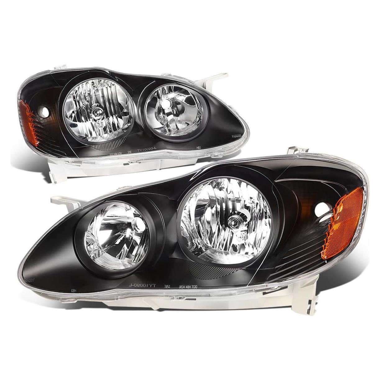 Conjunto de Faros Halógenos Auto Dynasty para Toyota Corolla 2003-2008