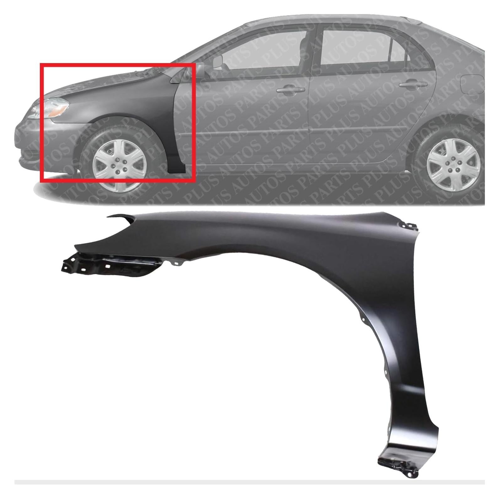 Guardabarros Frontal Izquierdo Acero Toyota Corolla 2003-2008