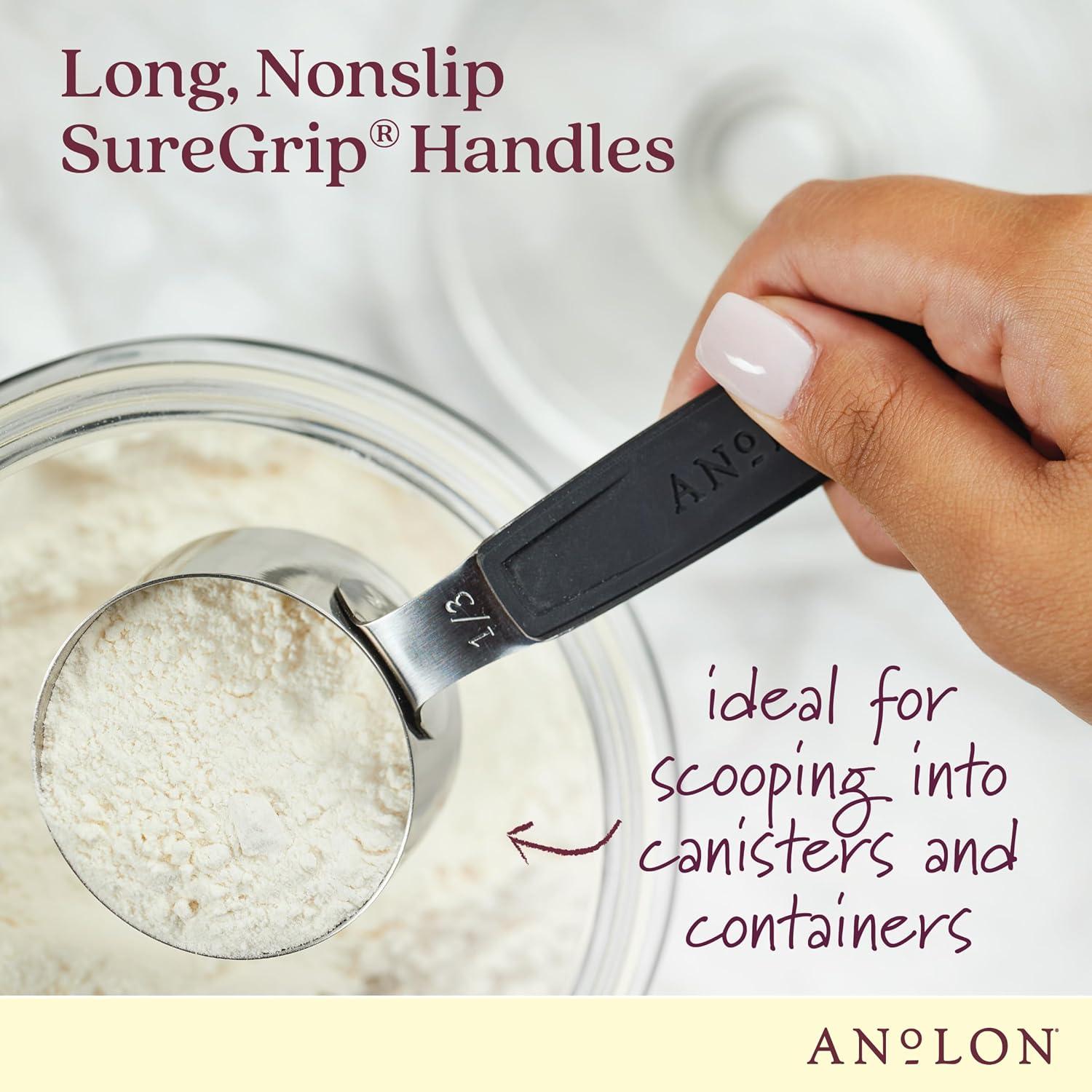 Juego de Tazas Medidoras Magnéticas Anolon SureGrip 4 Piezas