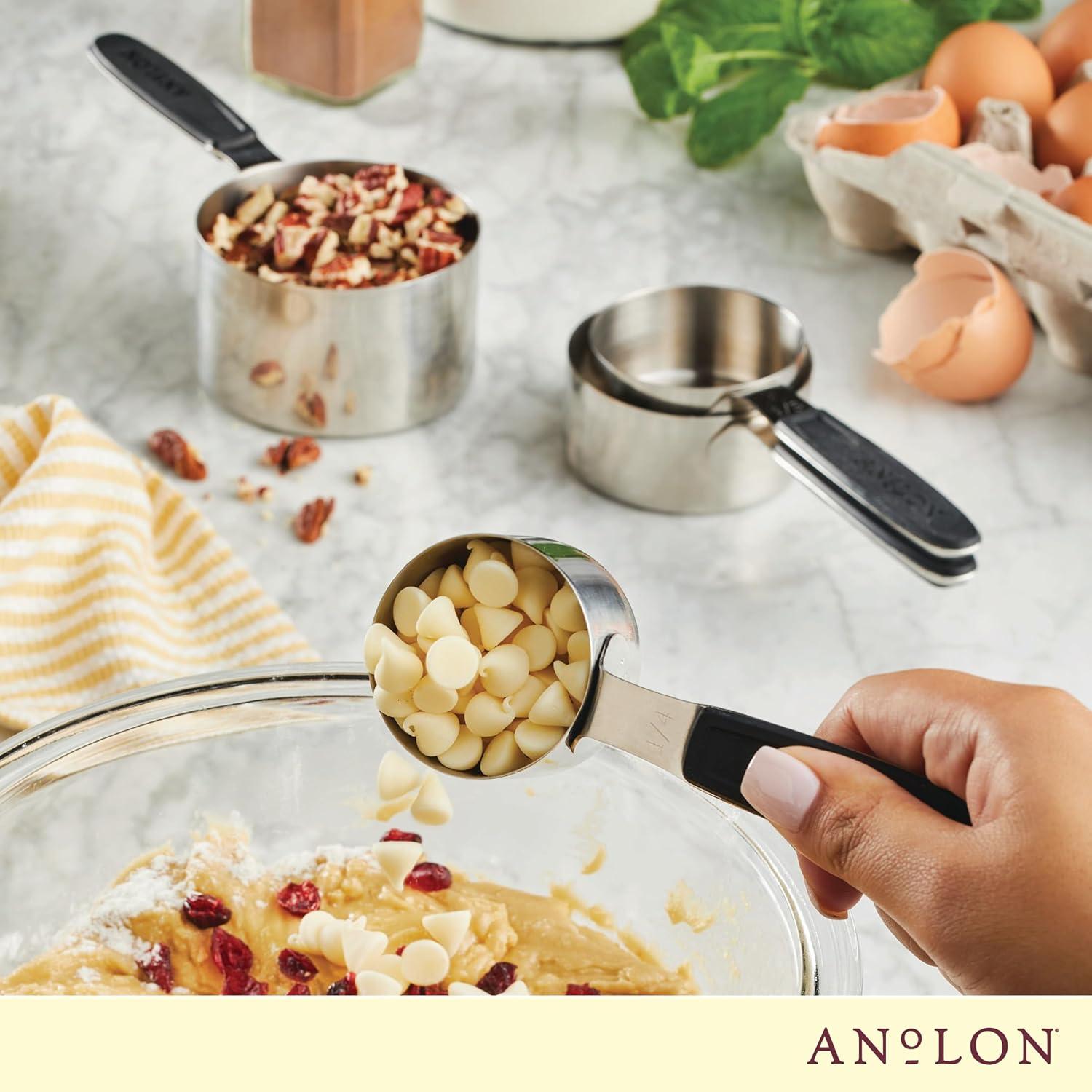 Juego de Tazas Medidoras Magnéticas Anolon SureGrip 4 Piezas