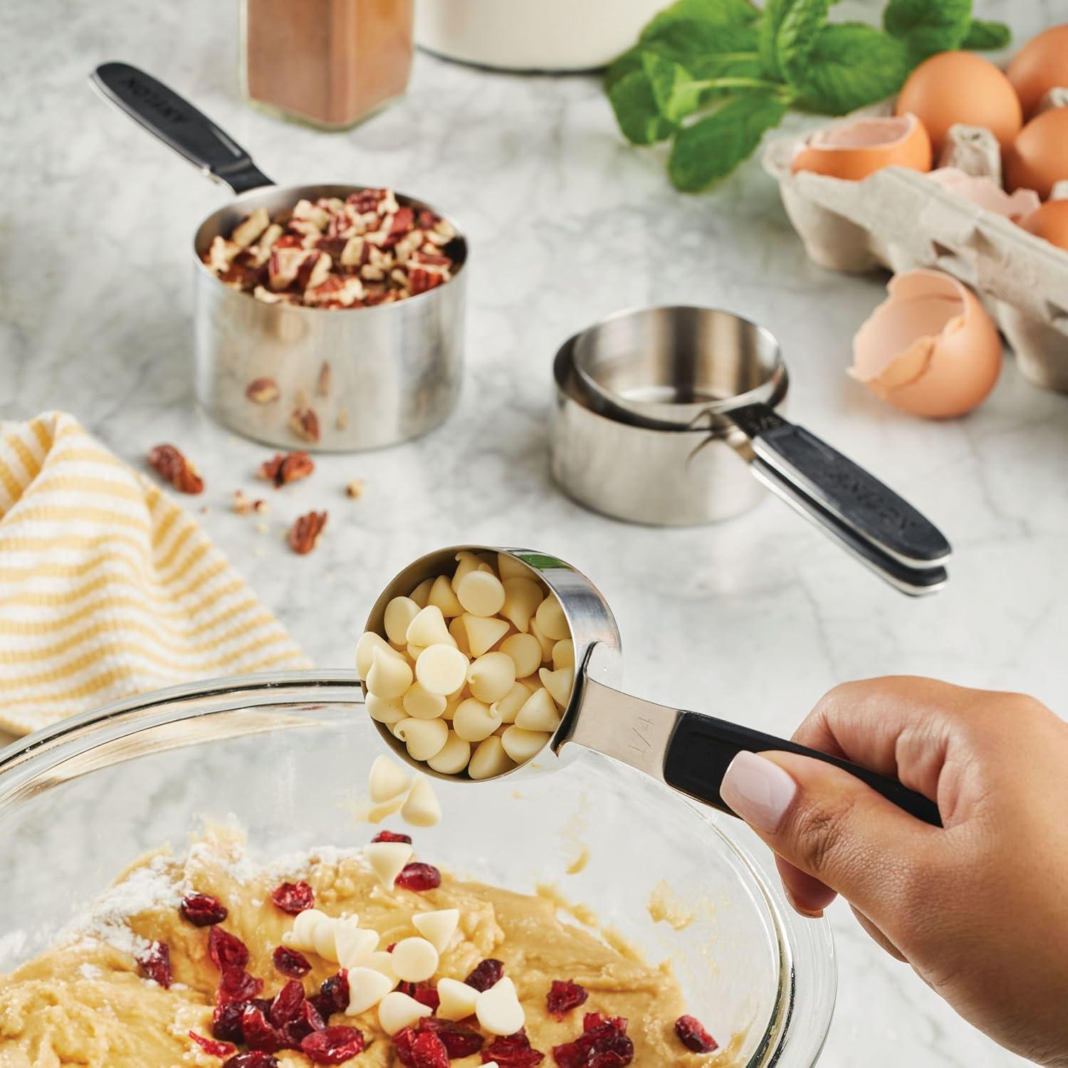 Juego de Tazas Medidoras Magnéticas Anolon SureGrip 4 Piezas