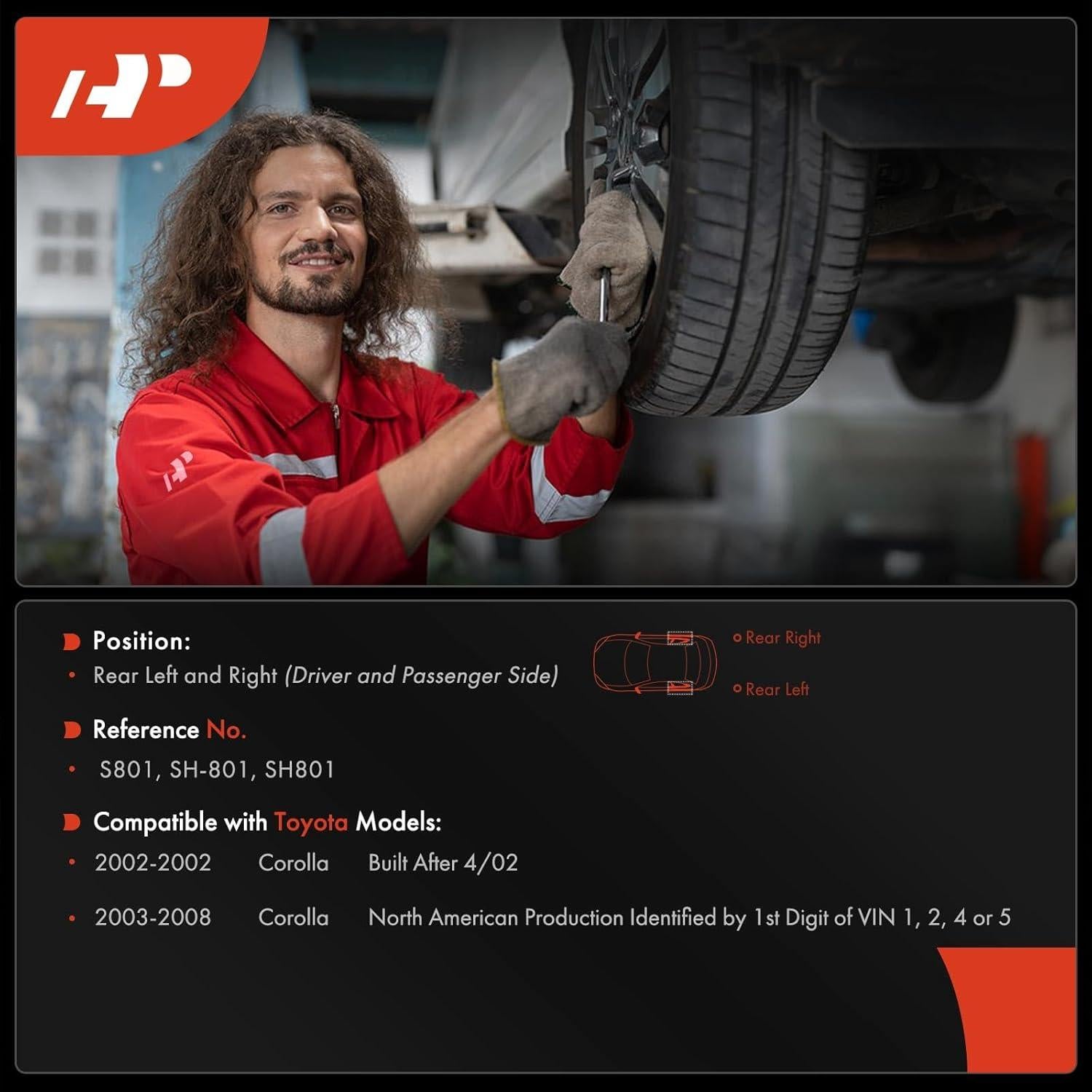 Juego de Zapatas de Freno Cerámicas A-Premium para Toyota Corolla 2002-2008