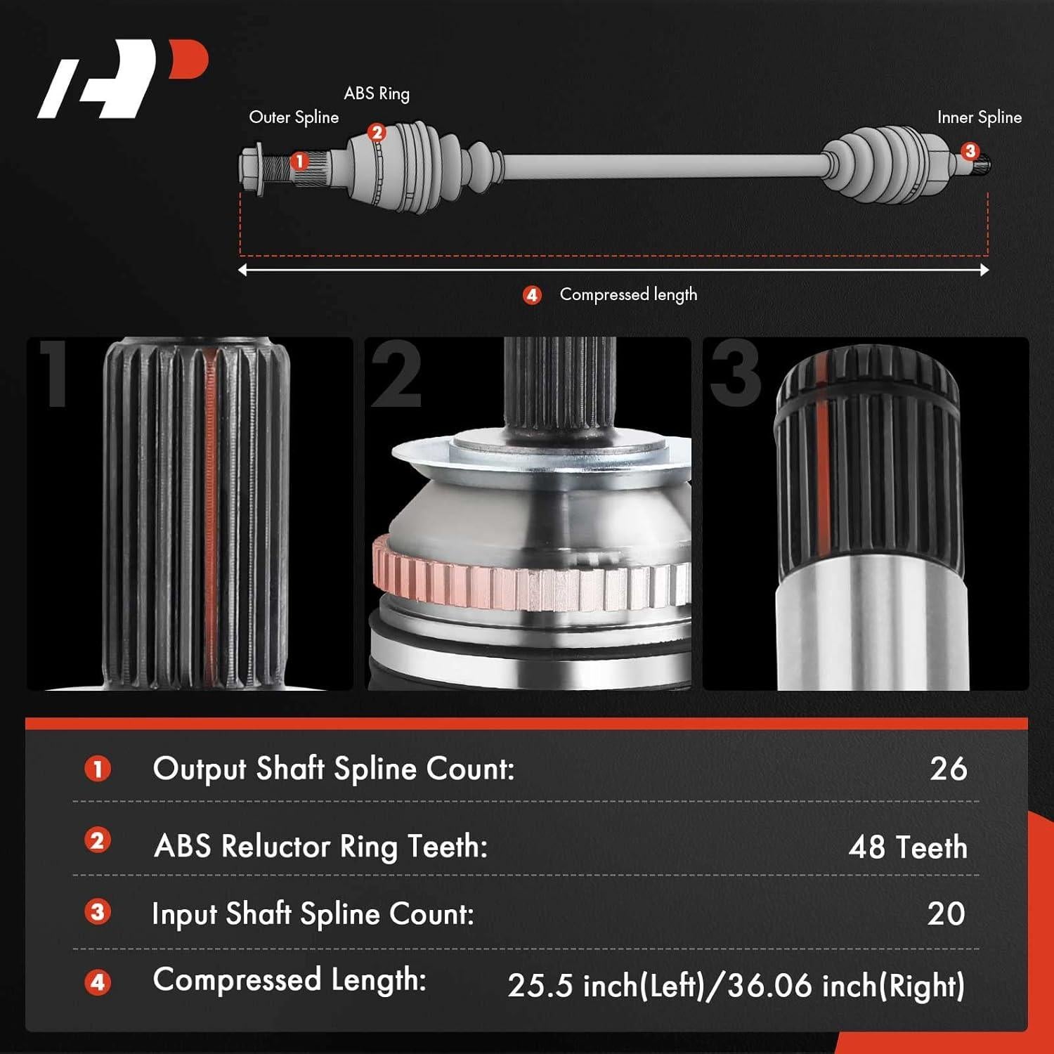 Conjunto Eje CV Frontal A-Premium para Toyota y Pontiac