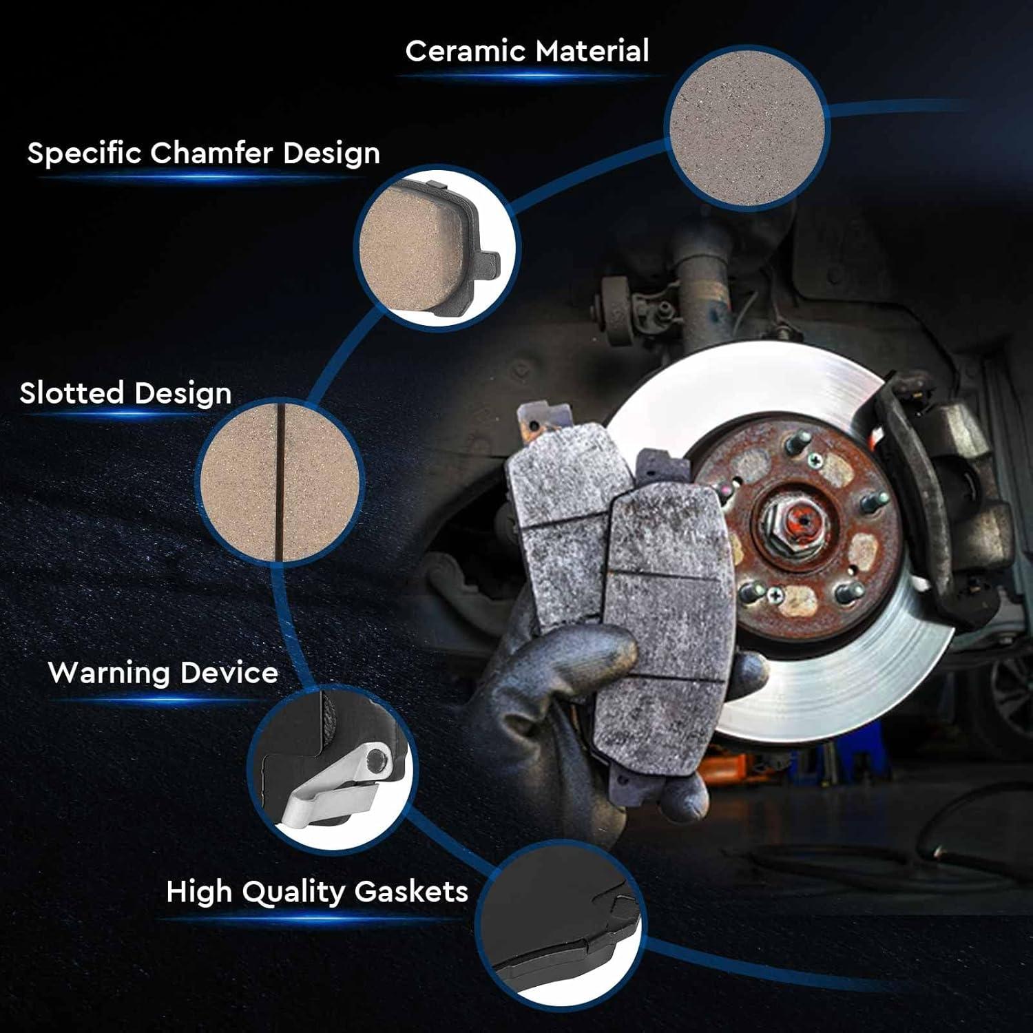 Juego de Pastillas de Freno Semimetálicas ILONPA Frontales 2003-2008