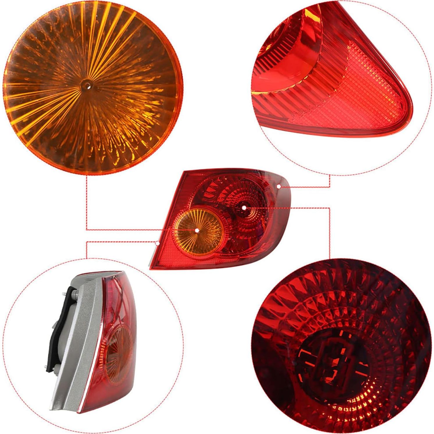 Luz Trasera WFLNHB para Toyota Corolla 2003-2008 Derecha