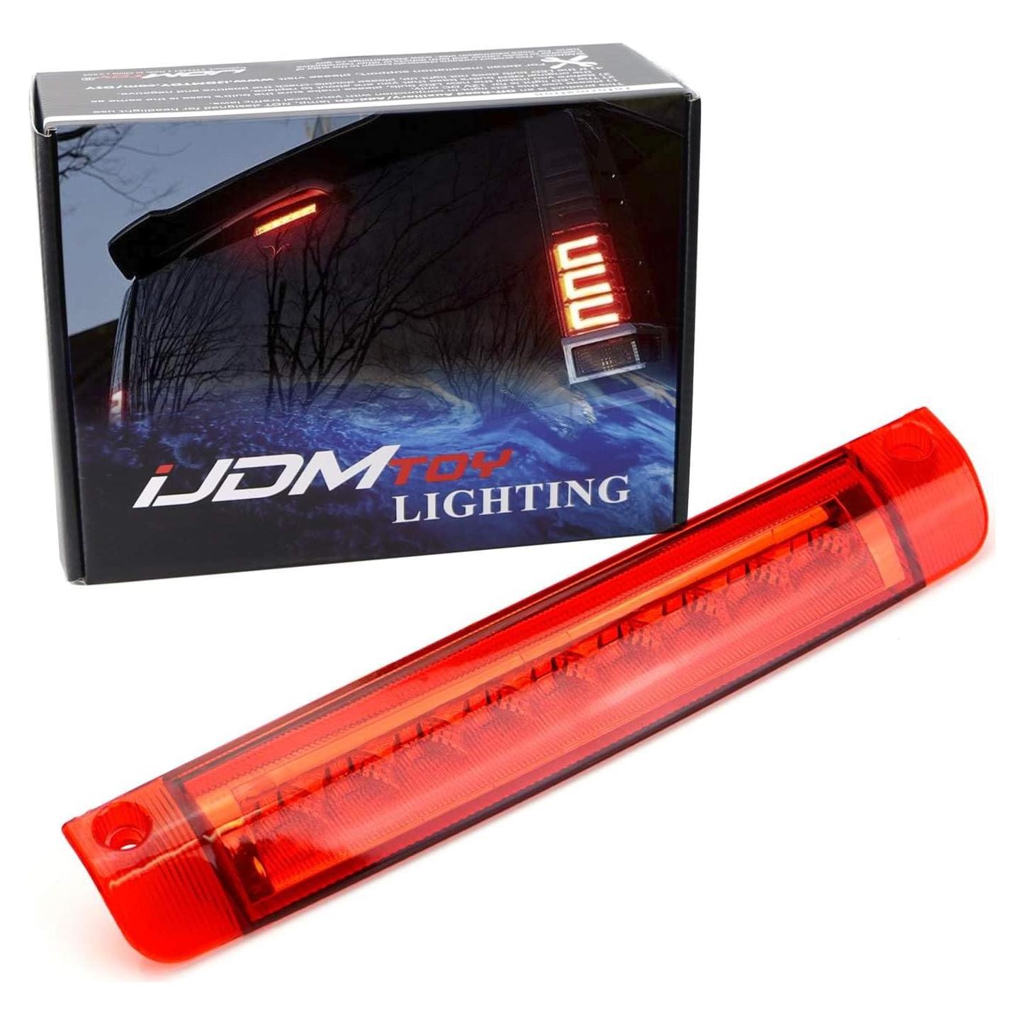 Luz de Freno LED iJDMTOY Roja 9-LED para Toyota Corolla Sequoia RAV4