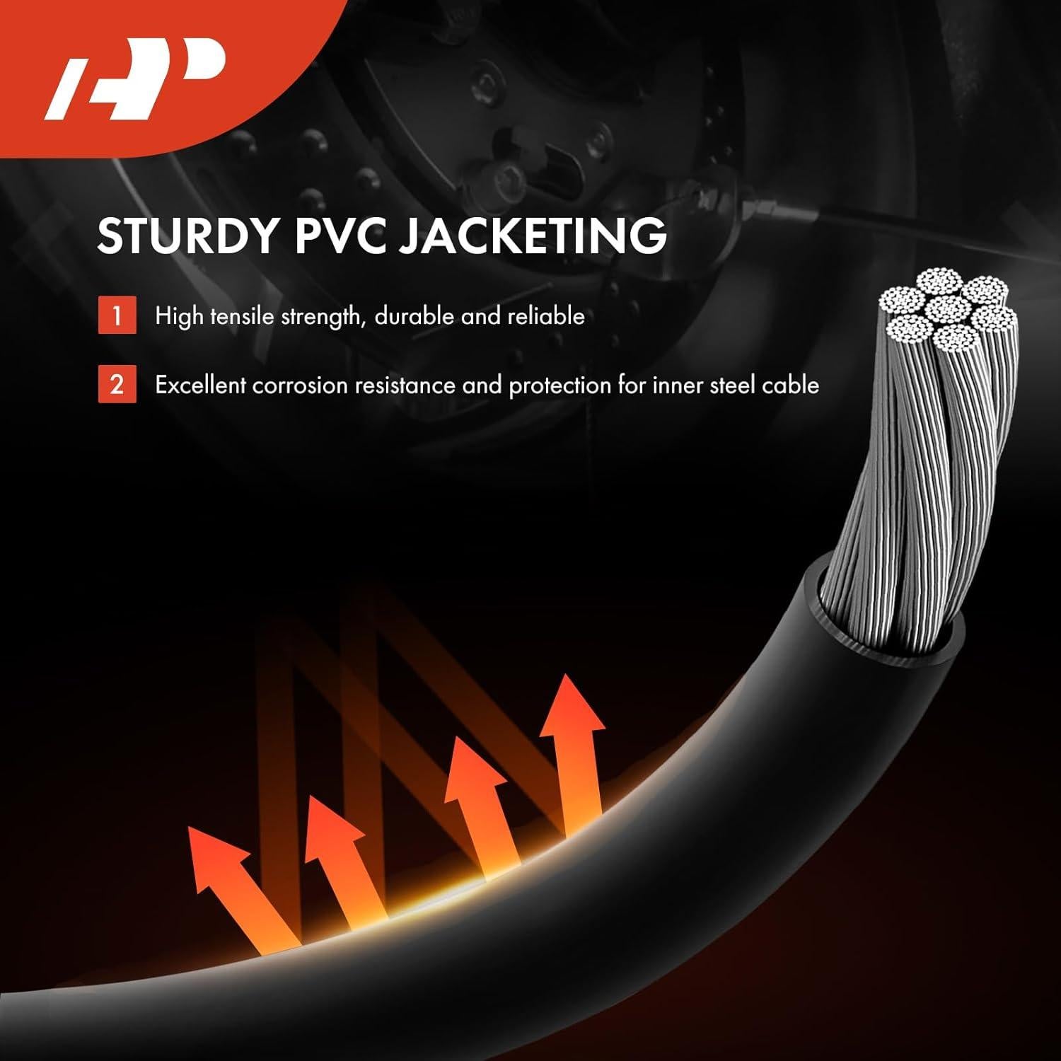 Cable de Freno de Estacionamiento A-Premium para Toyota Corolla 2004-2007