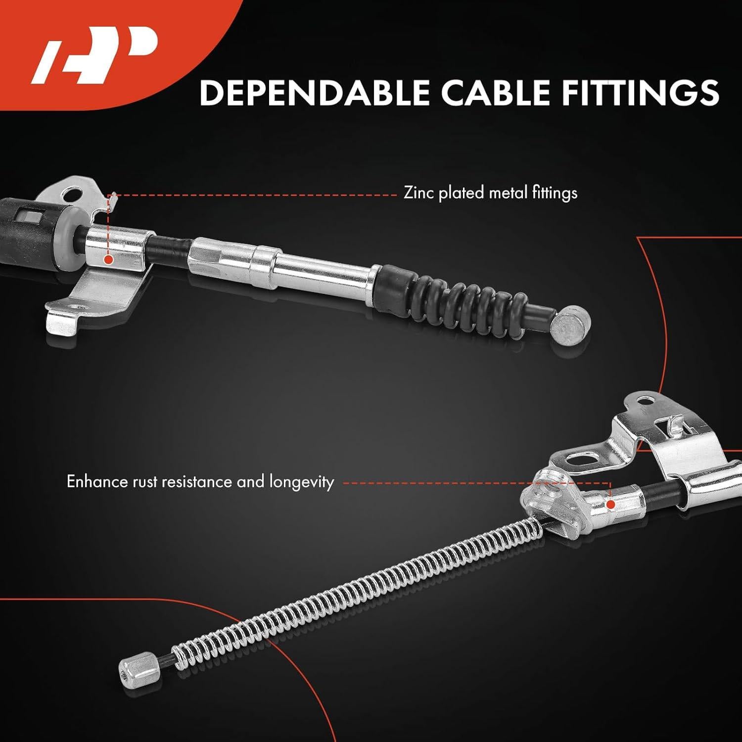 Cable de Freno de Estacionamiento A-Premium para Toyota Corolla 2004-2007