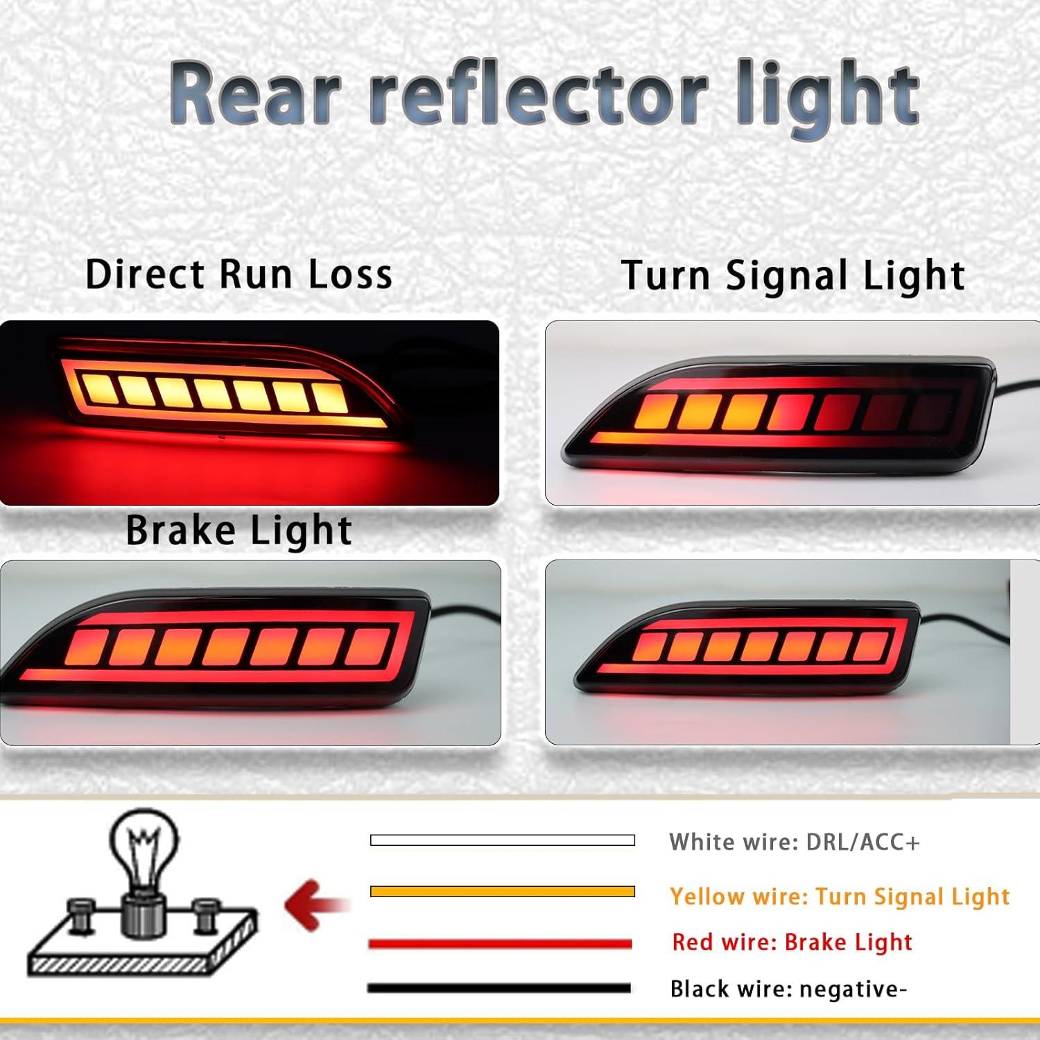 Reflectores LED traseros PGTOPONE para Toyota Corolla 2011-2013