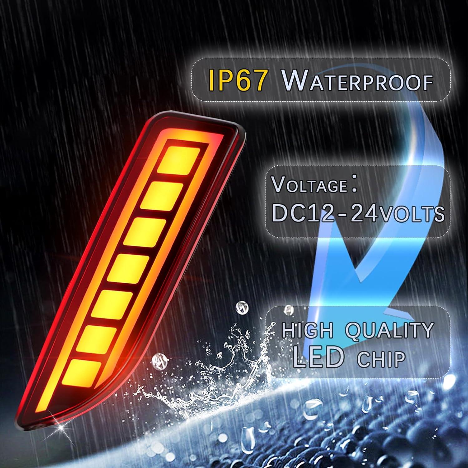 Reflectores LED traseros PGTOPONE para Toyota Corolla 2011-2013