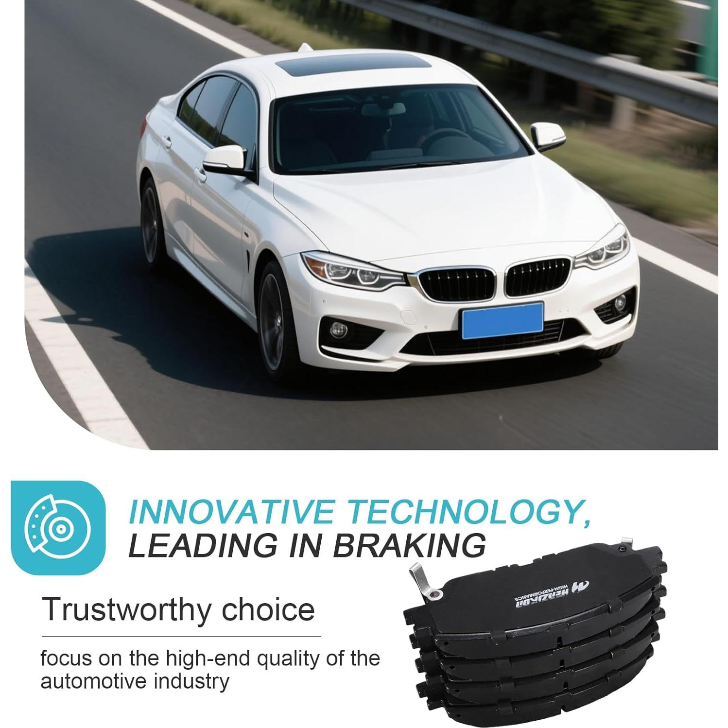 Pastillas de freno delanteras semi-metálicas HYFTJYZ HSK-HZ2076