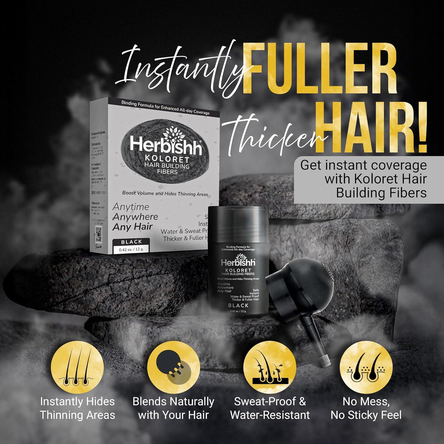 Fibra para el Cabello Koloret Herbishh 12g - Cubrimiento Instantáneo