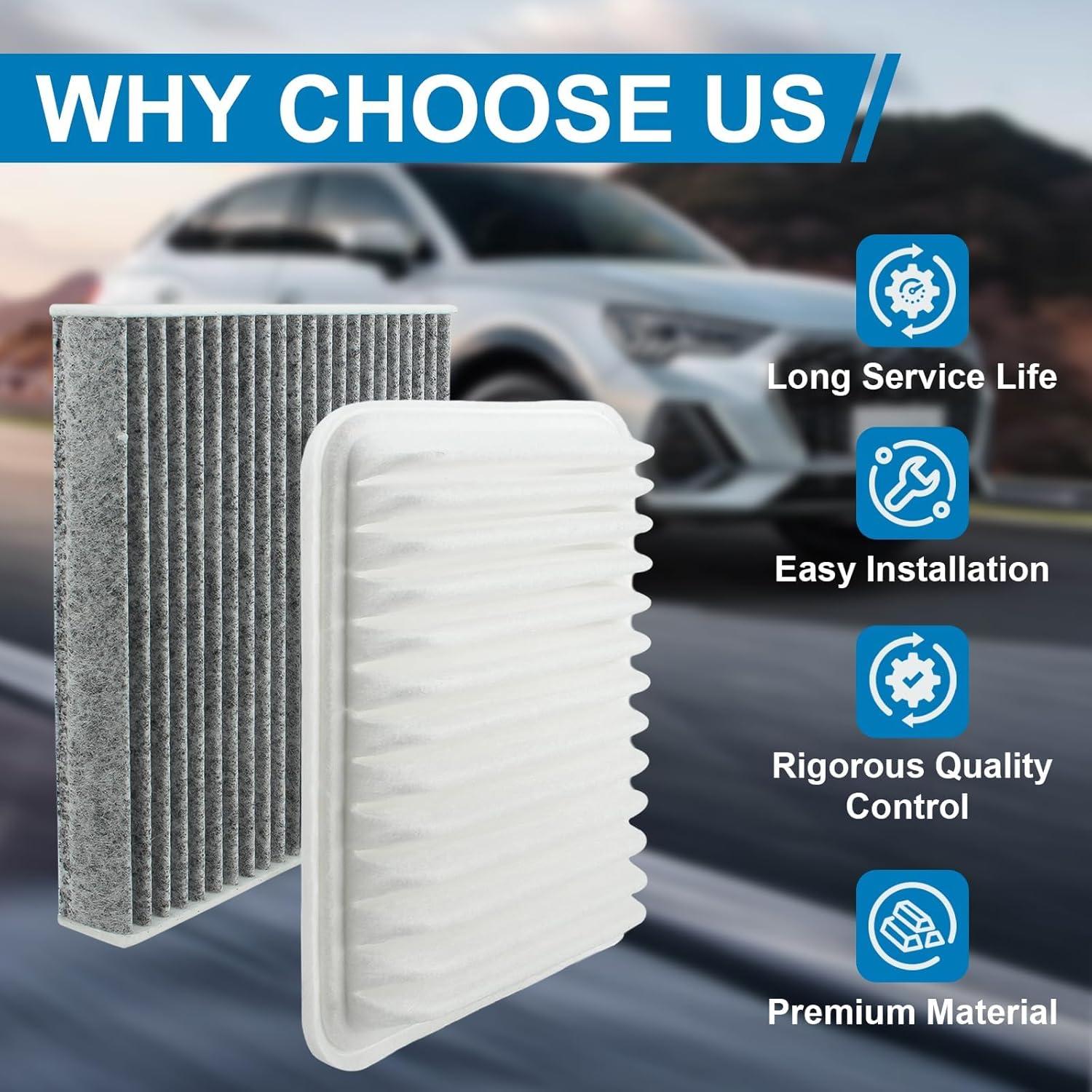 Filtro de Aire del Motor y Cabina CARBBIA para Toyota Corolla 2009-2019