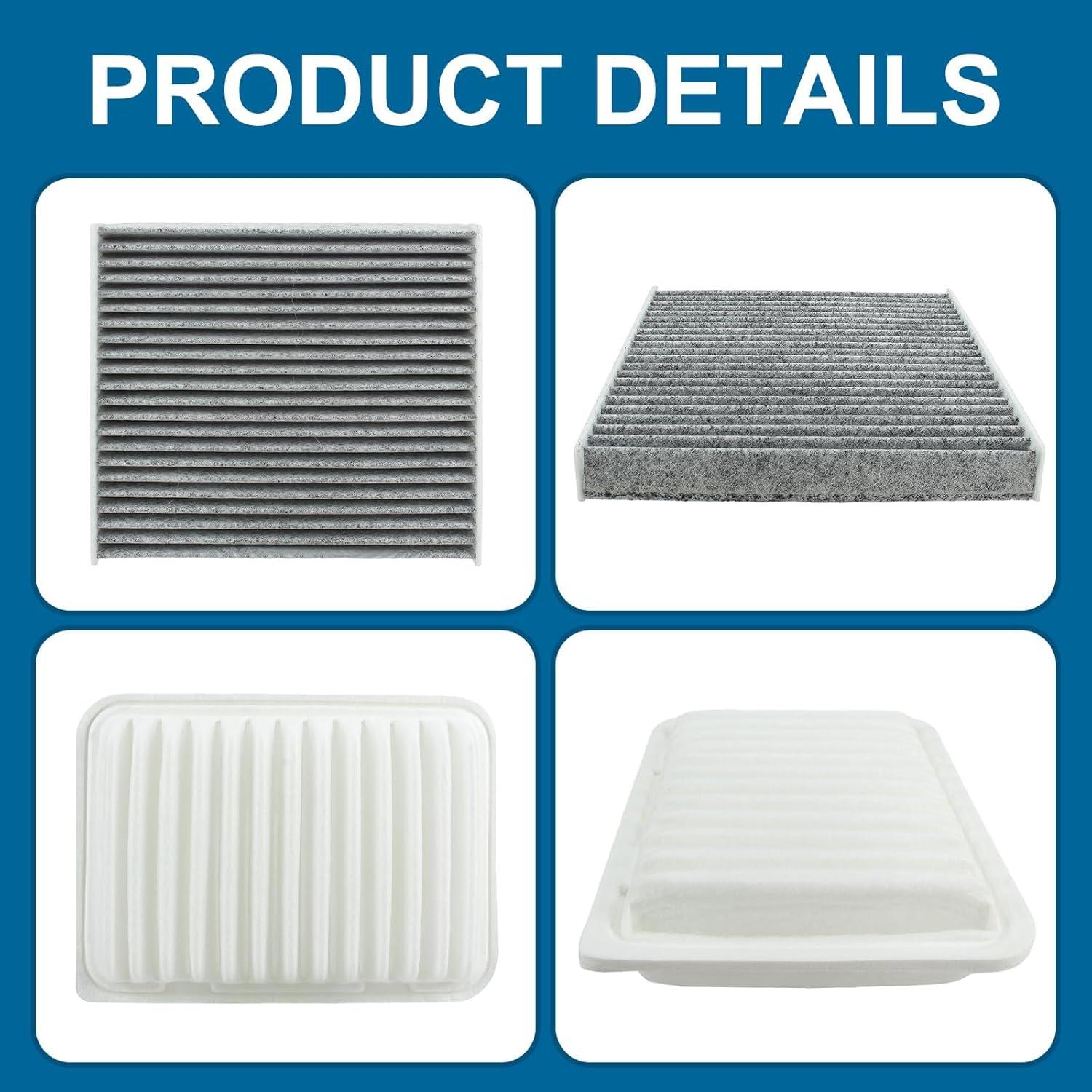 Filtro de Aire del Motor y Cabina CARBBIA para Toyota Corolla 2009-2019