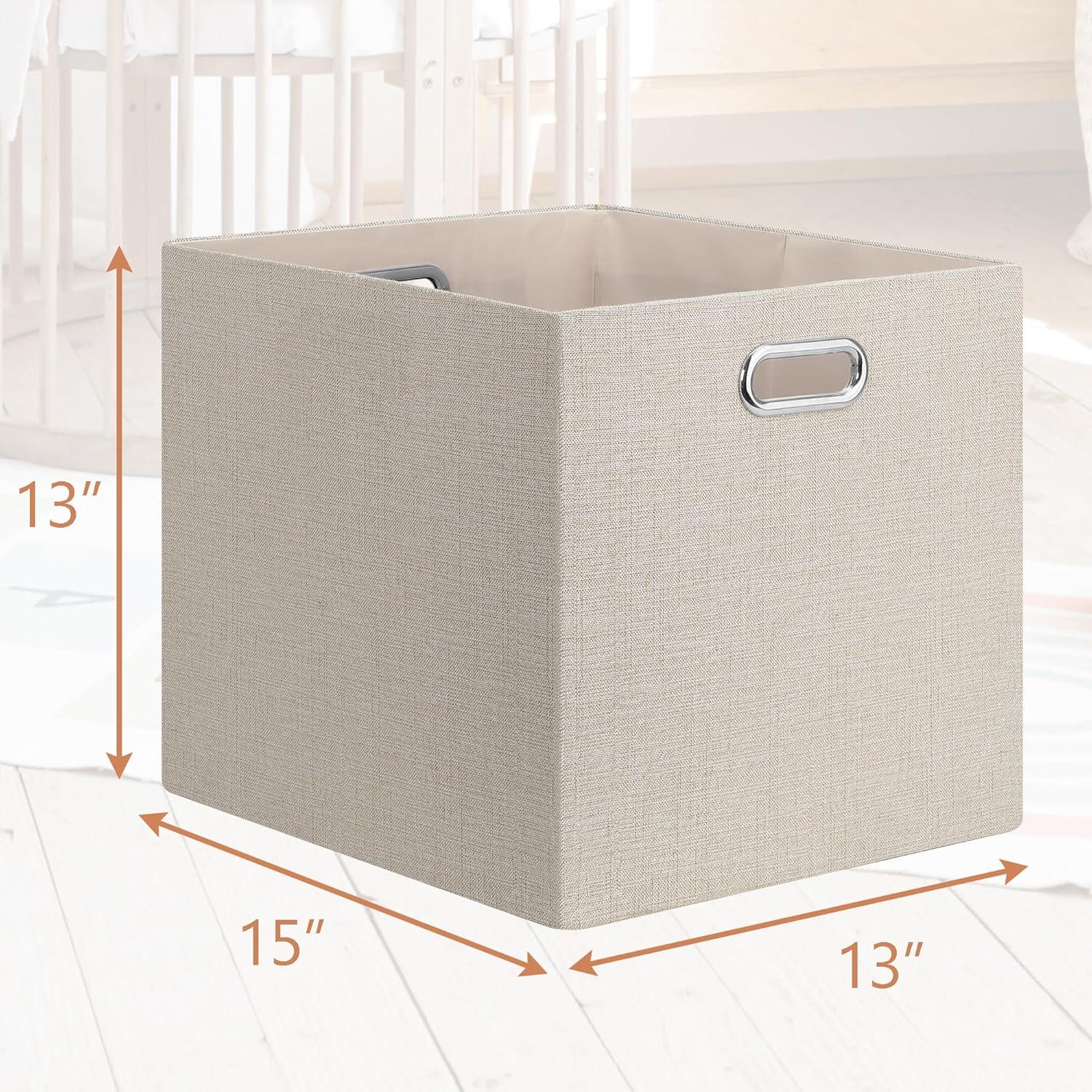 Cajas de Almacenamiento Plegables Posprica 38x33cm Set de 4 Beige