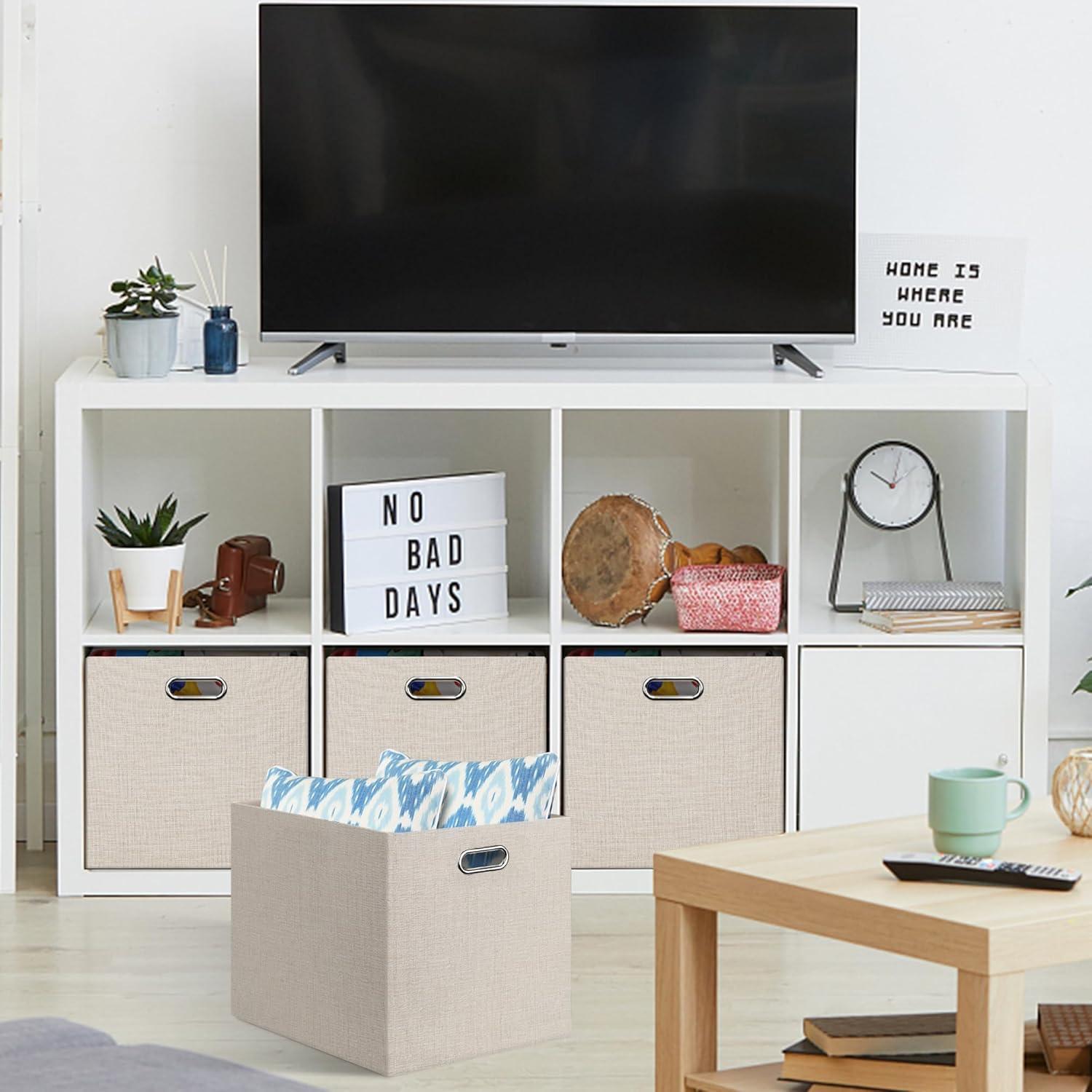 Cajas de Almacenamiento Plegables Posprica 38x33cm Set de 4 Beige