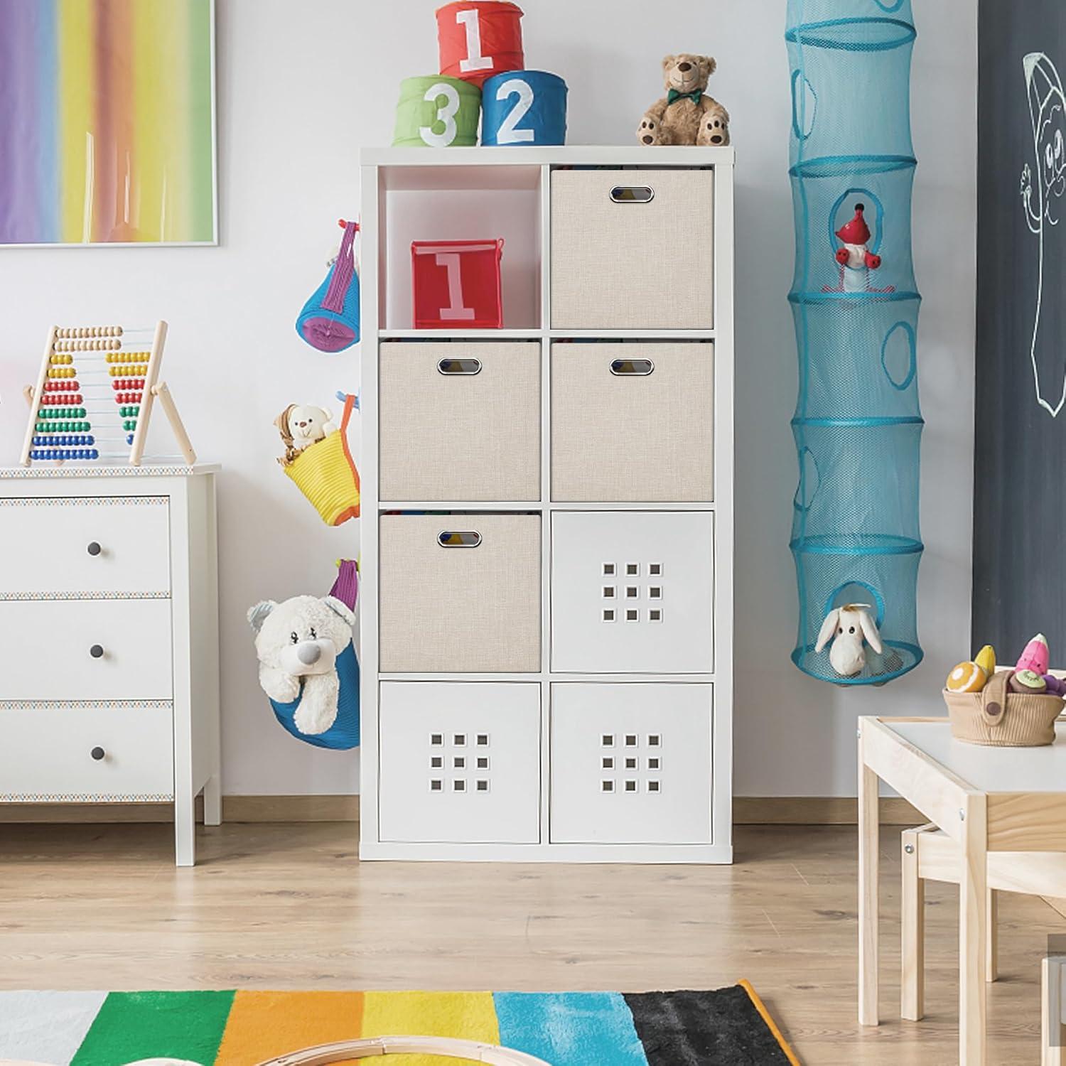 Cajas de Almacenamiento Plegables Posprica 38x33cm Set de 4 Beige