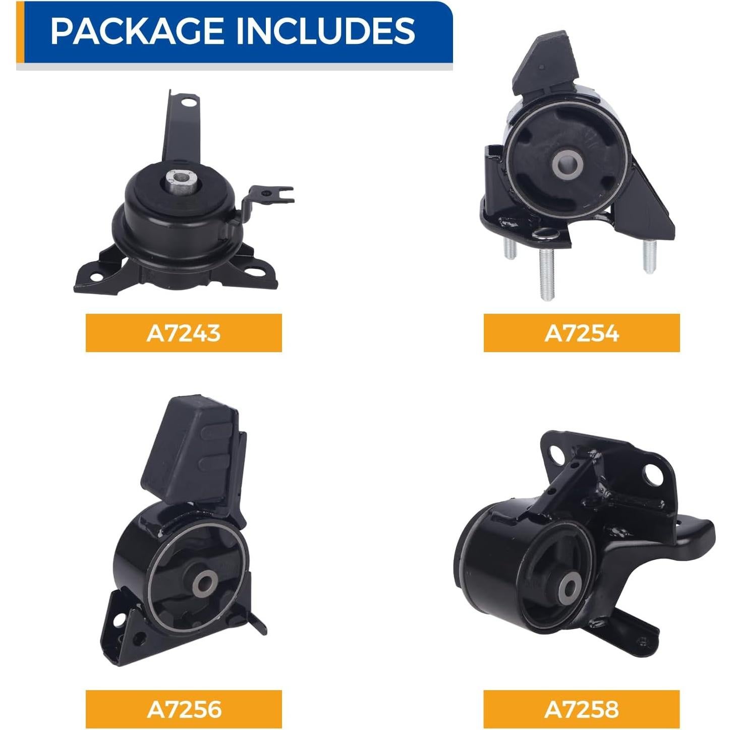 Soporte de Motor PAROD 4PCS para Chevy Prizm/Toyota Corolla 1998-2002