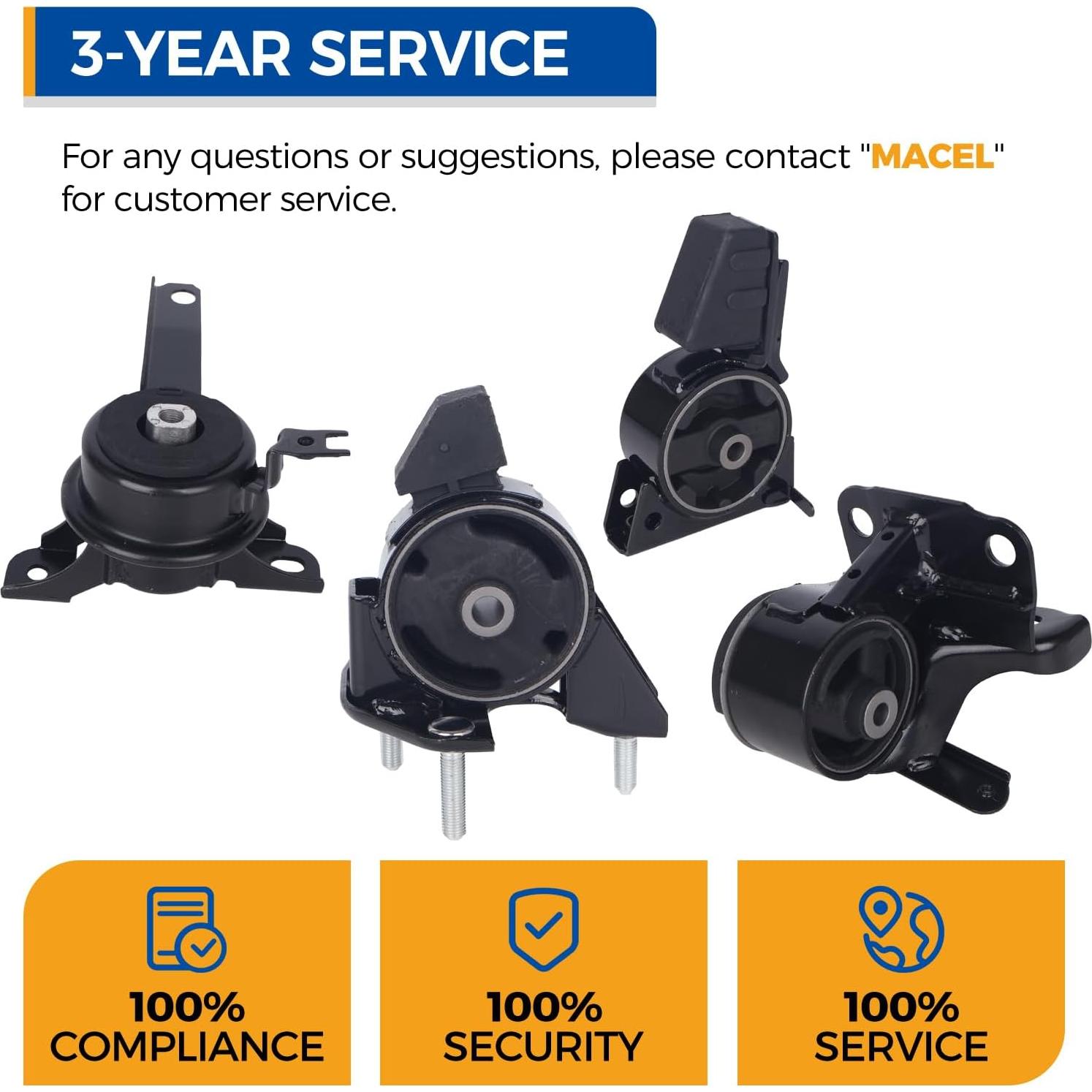 Soporte de Motor PAROD 4PCS para Chevy Prizm/Toyota Corolla 1998-2002