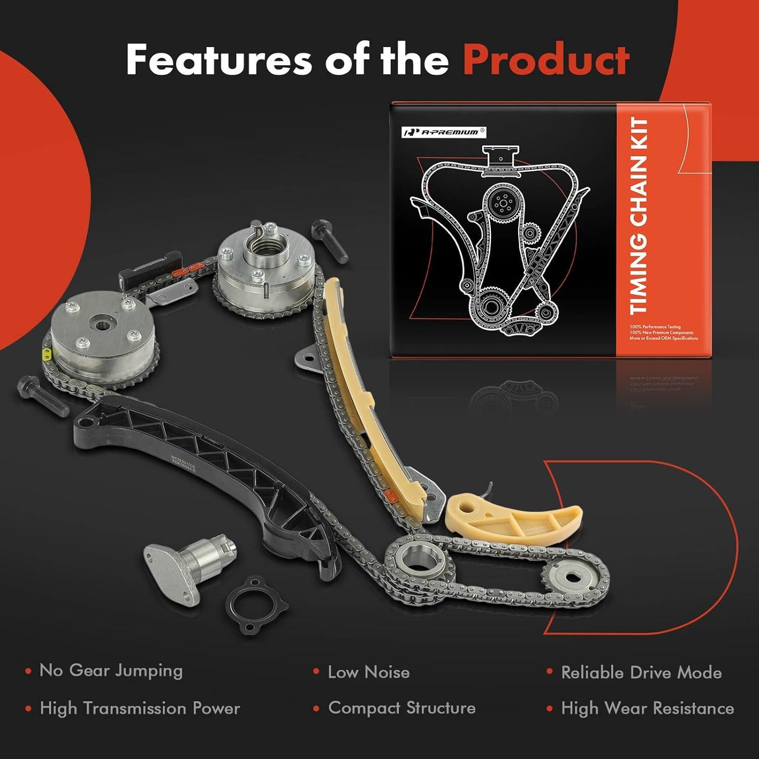 Kit de Cadena de Tiempo A-Premium 12PCS para Toyota y Pontiac