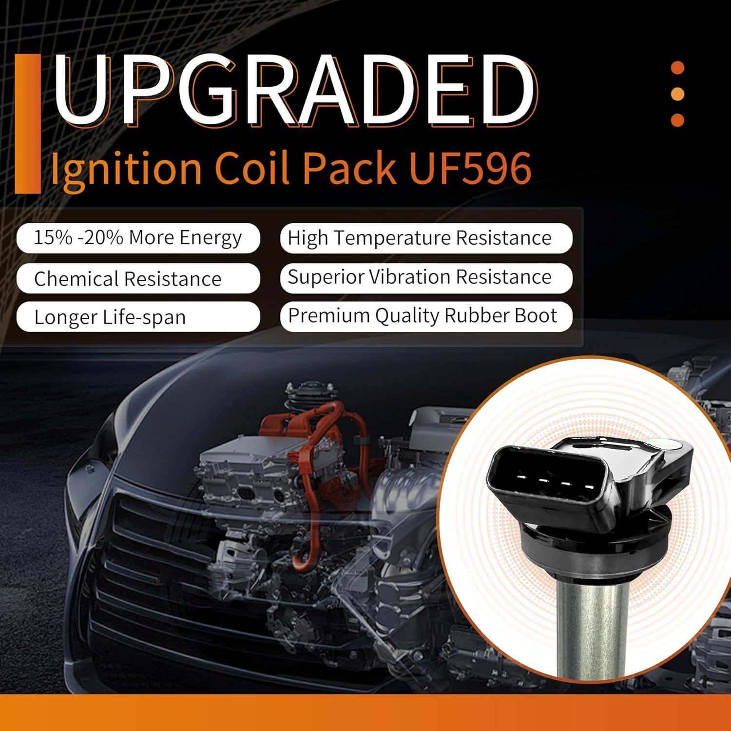 Juego de 4 Bobinas de Encendido FAKAFY para Toyota Corolla