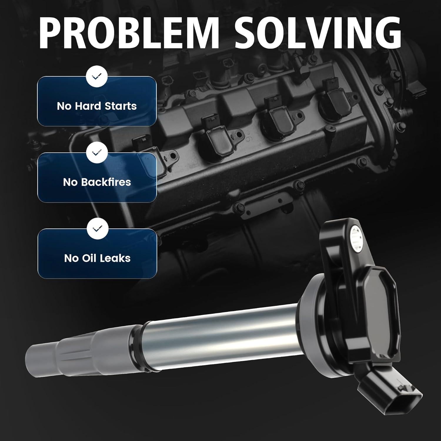 Juego de 4 Bobinas de Encendido BULIAZY UF596 para Toyota