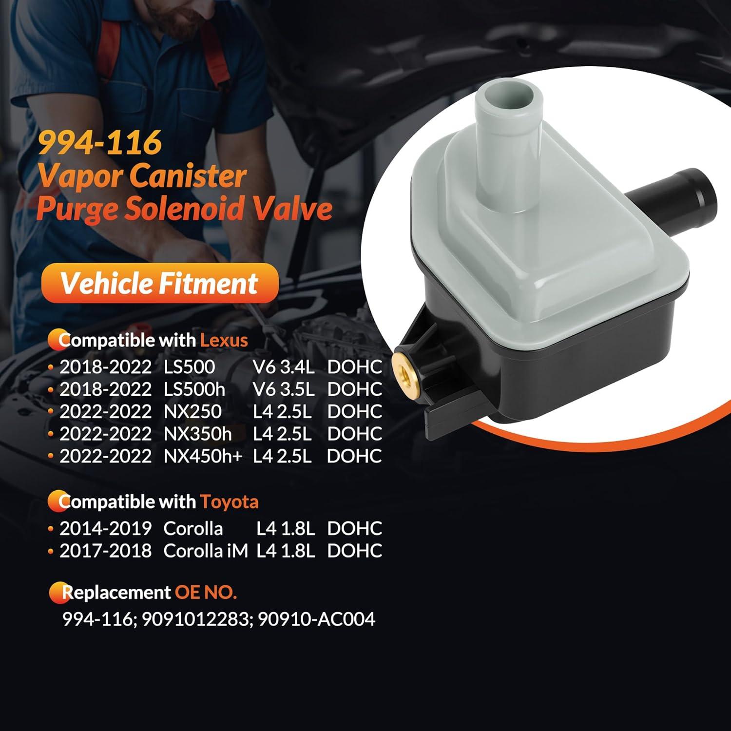 Válvula Solenoide de Purga de Canister Mirthcos 994-116