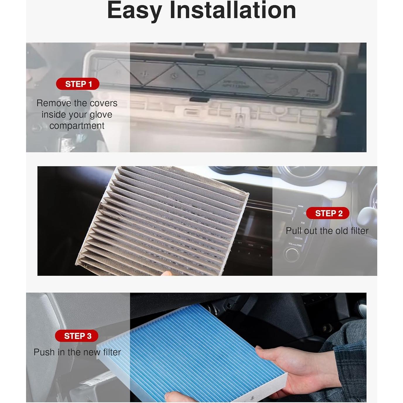 Filtro de Aire de Cabina Puroma TCF285B-S Compatible Toyota y Subaru