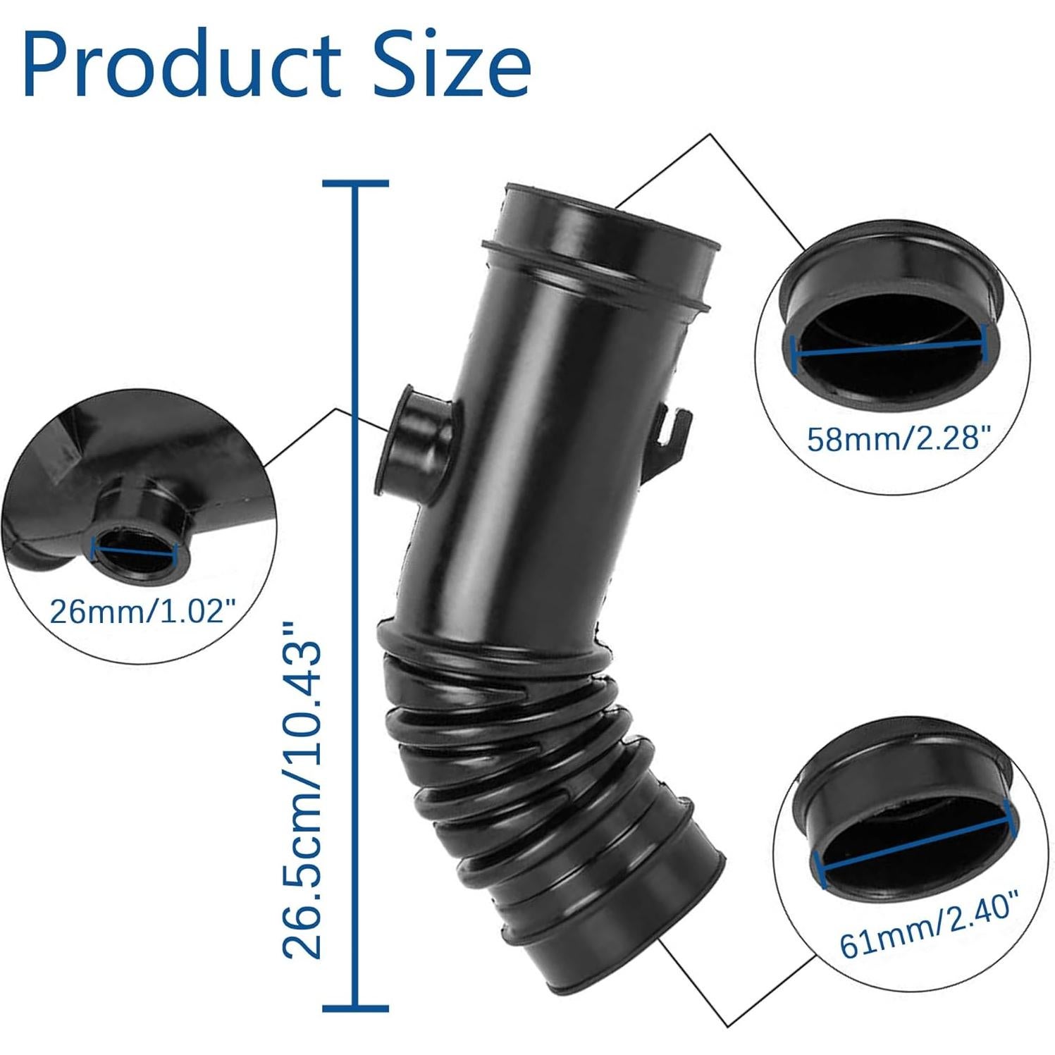 Manguera de entrada de limpiador FIQAPJ para Toyota Corolla 1.6L/1.8L