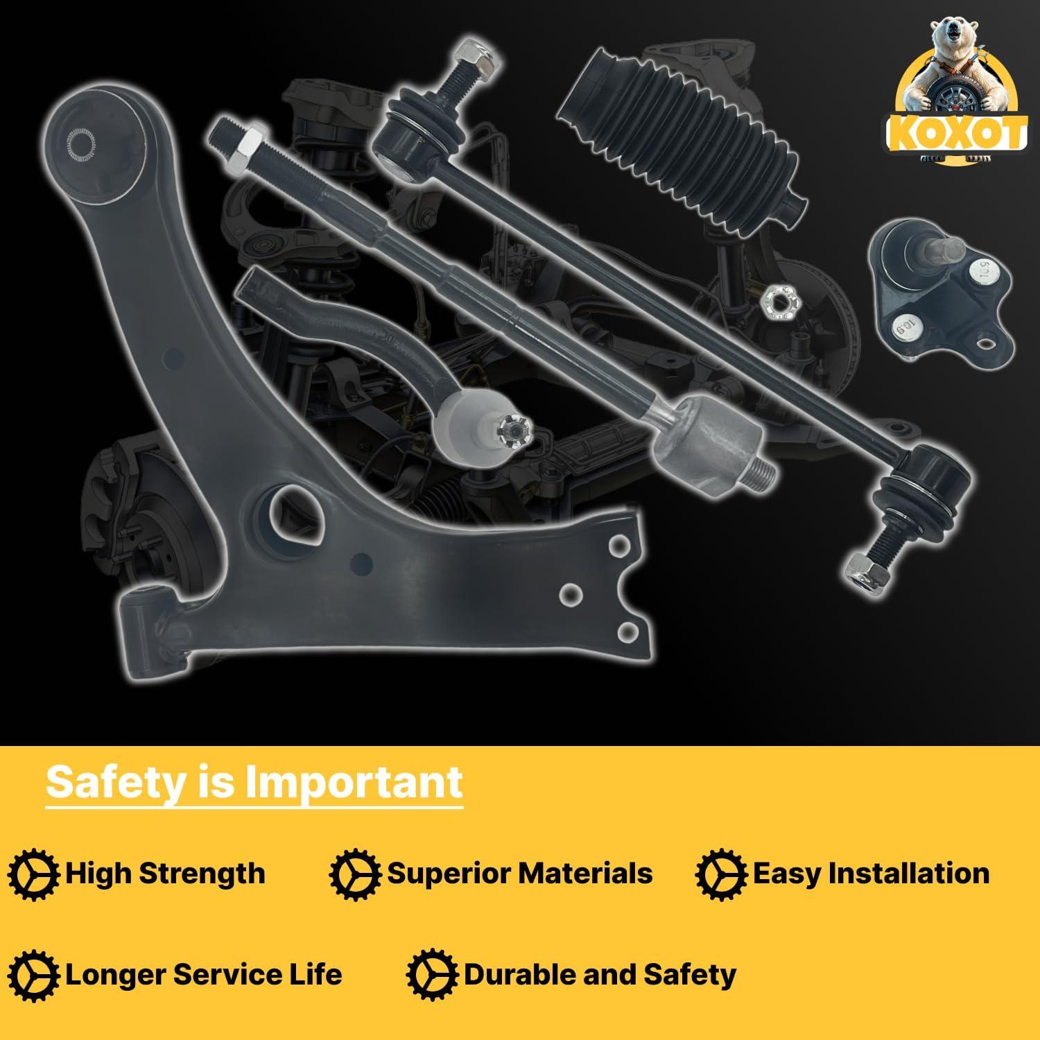 Kit de Suspensión Koxot 12 Piezas para Toyota Corolla 2003-2008