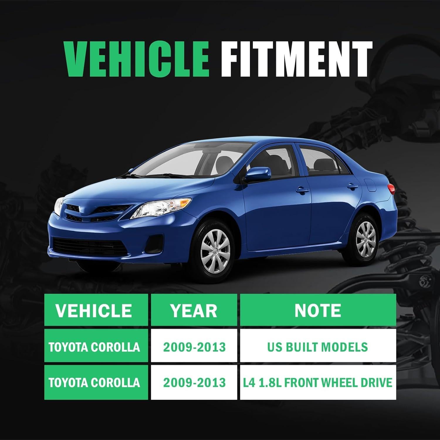 Kit de Suspensión Frontal HTRUIKEI para Toyota Corolla 2009-2013