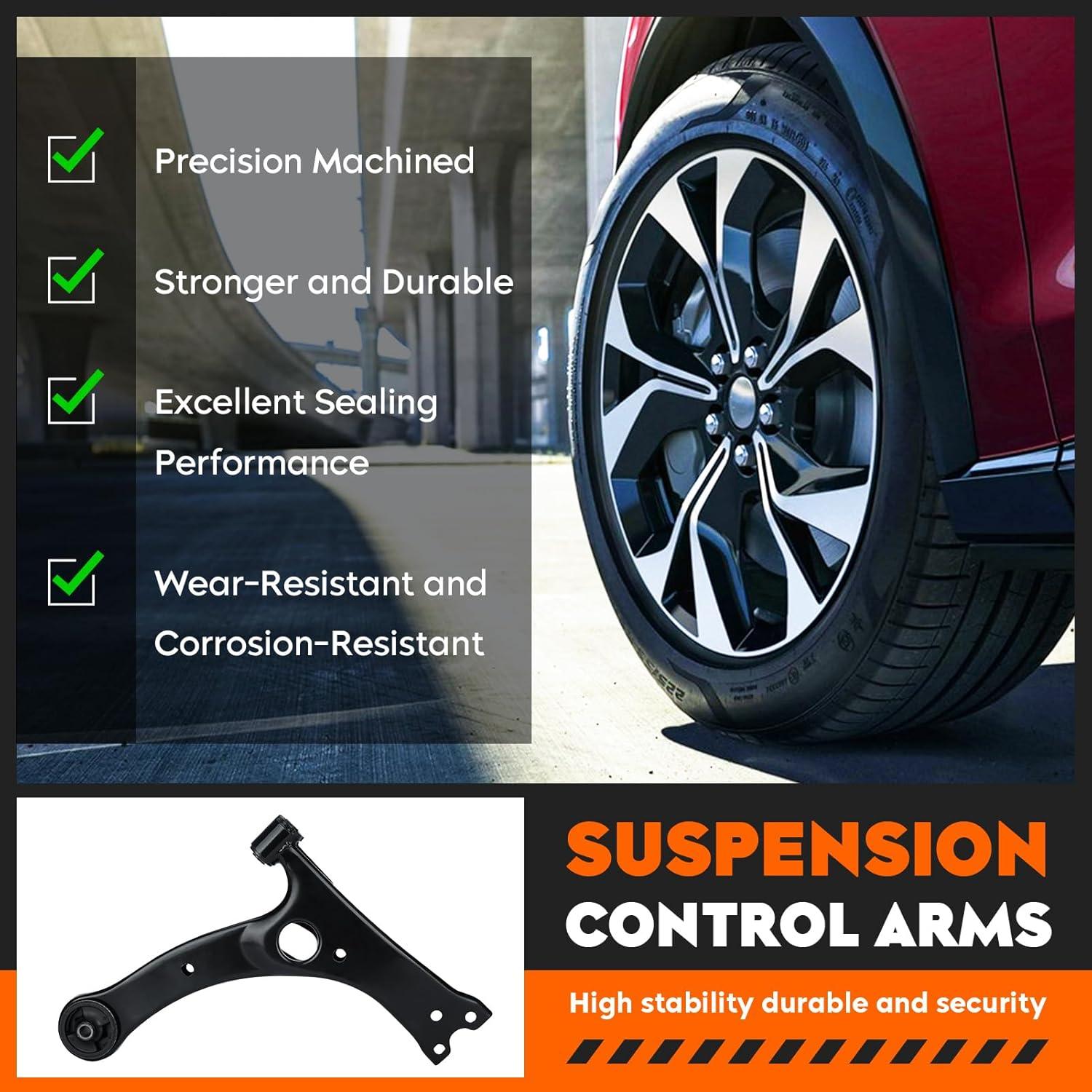 Brazos de Control Inferior Frontal PetMigo para Toyota Corolla 2003-2008 y Celica 2000-2005, Kit 4 Piezas