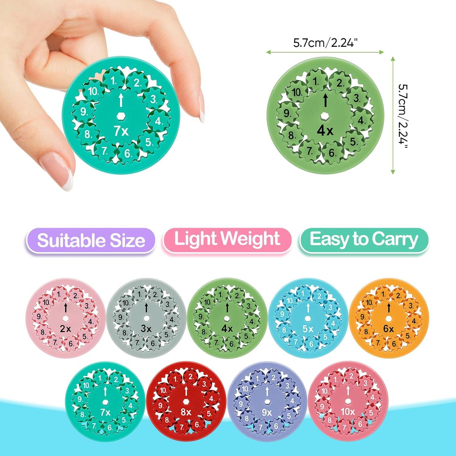 Spinners Antiestrés Matemáticas HonorWin 9 Piezas Multiplicación