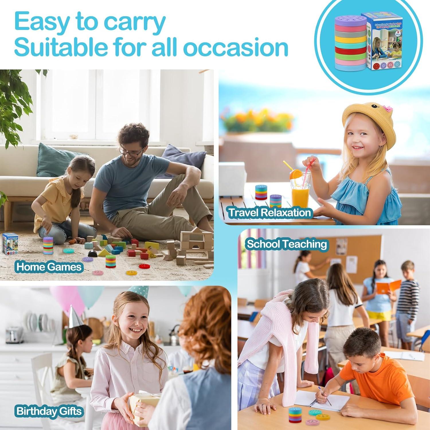 Spinners Antiestrés Matemáticas HonorWin 9 Piezas Multiplicación