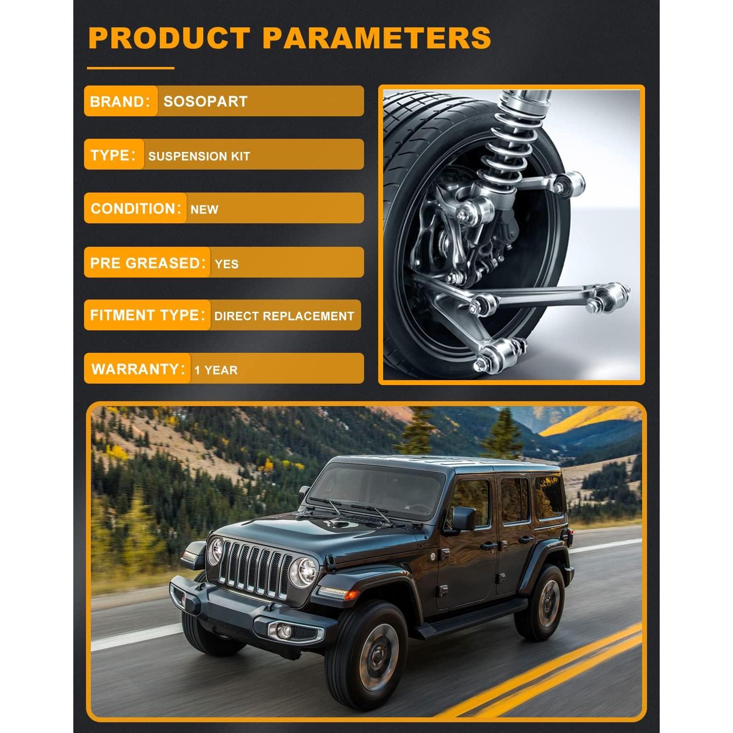 Kit de Suspensión Delantera 10 Piezas SOSOPART para Toyota Corolla 2009-2013