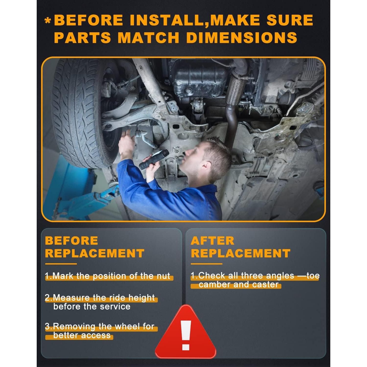 Kit de Suspensión Delantera 10 Piezas SOSOPART para Toyota Corolla 2009-2013