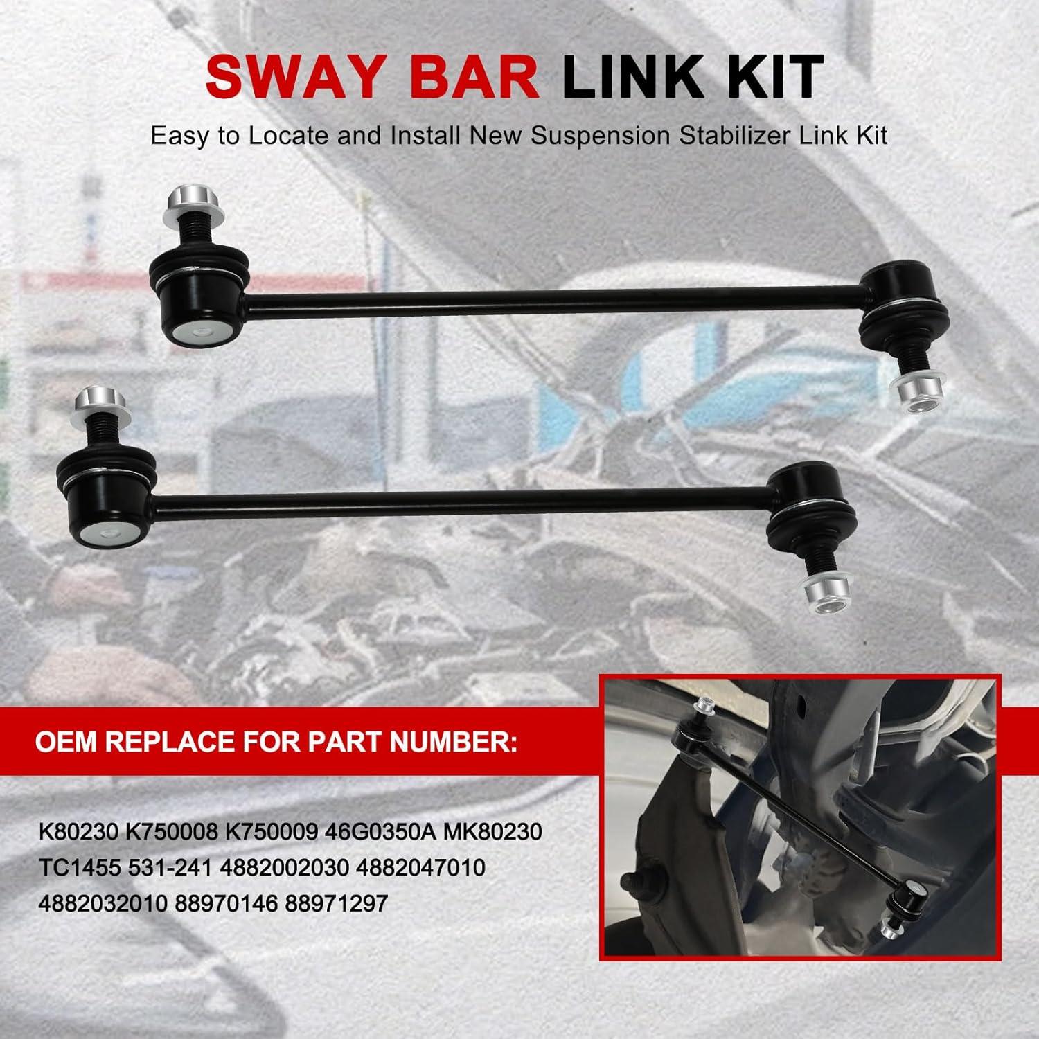 Kit de Enlace de Barra Estabilizadora GPMMWPG K80230 para Toyota Corolla 2003-2019